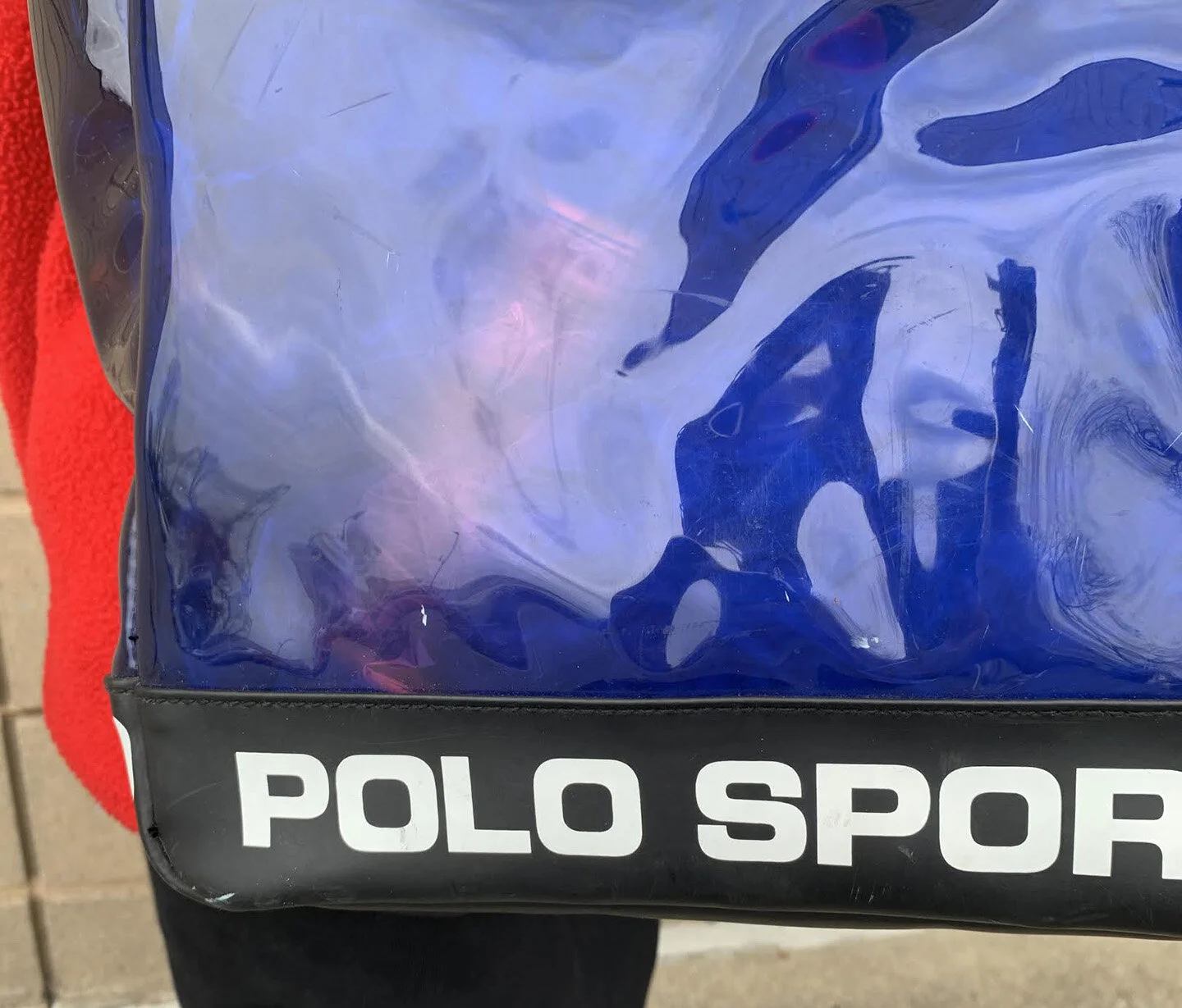 Vintage Polo Sport Ralph Lauren Blue Opaque Tote Bag — RootsBK
