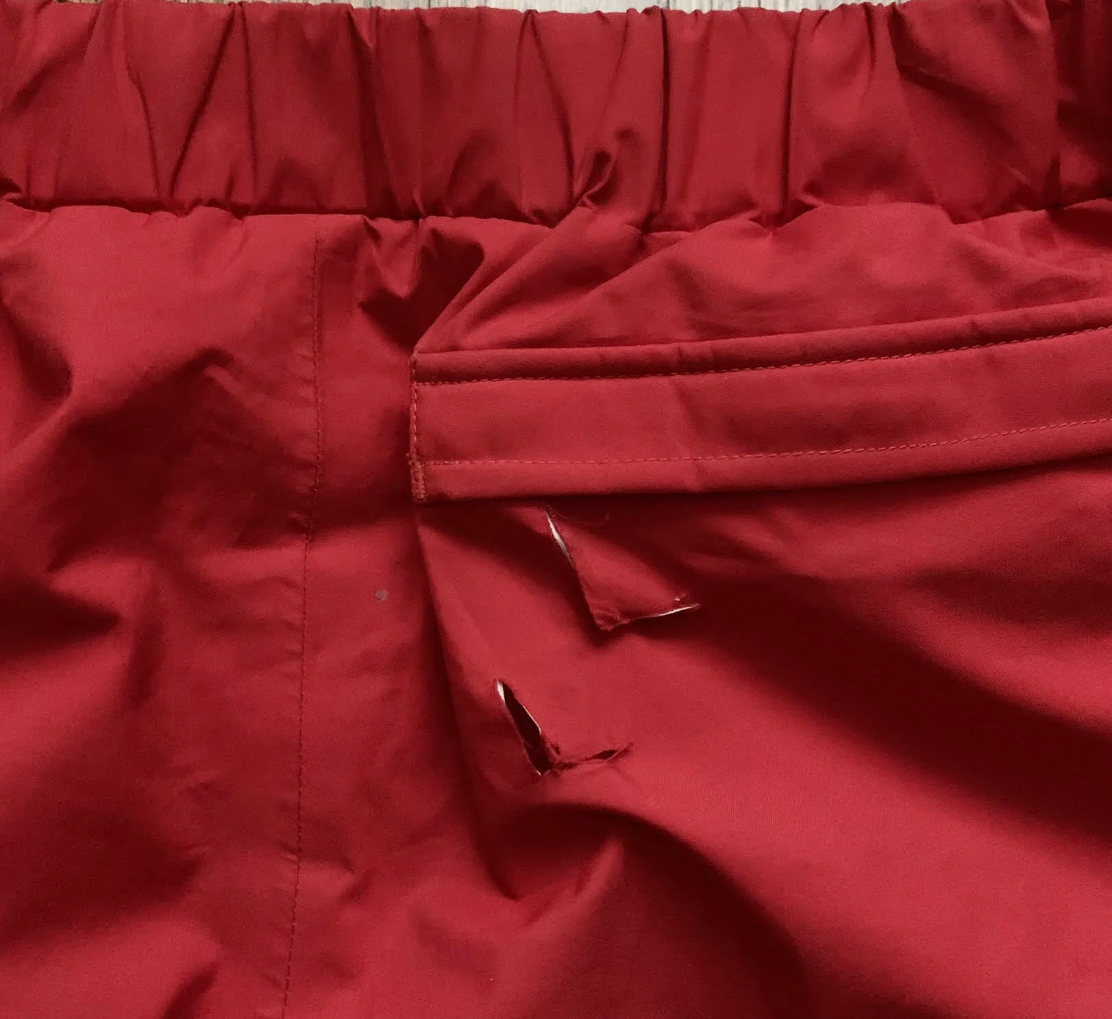 Vintage Alpine Design Gore-Tex red ski pants.
