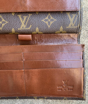 Vintage Louis Vuitton Brown Monogram Wallet — Roots