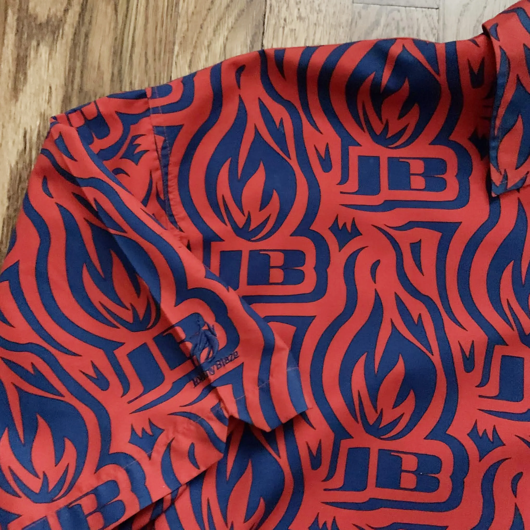 Vintage Johnny Blaze Flame button Down shirt.
