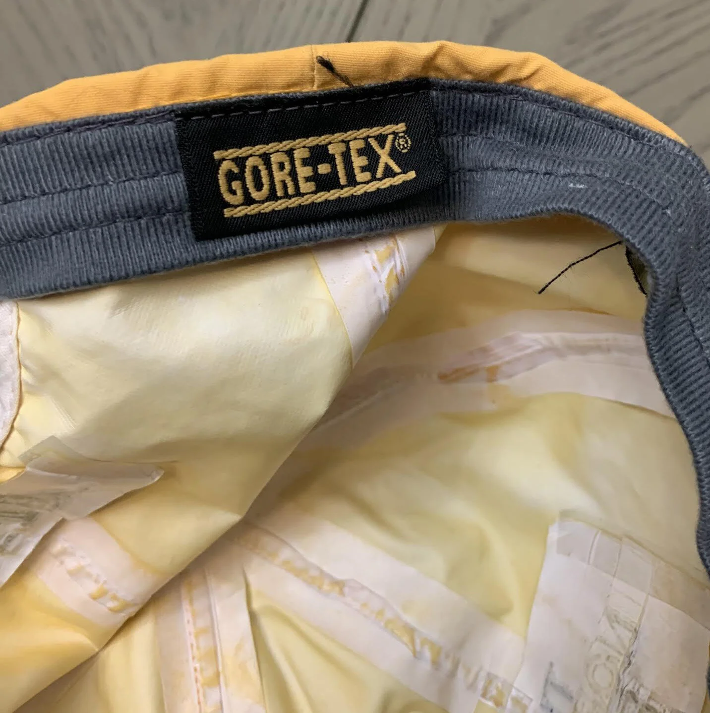 Vintage The North Face Gore-Tex Yellow / Black Soft Brim Hat.