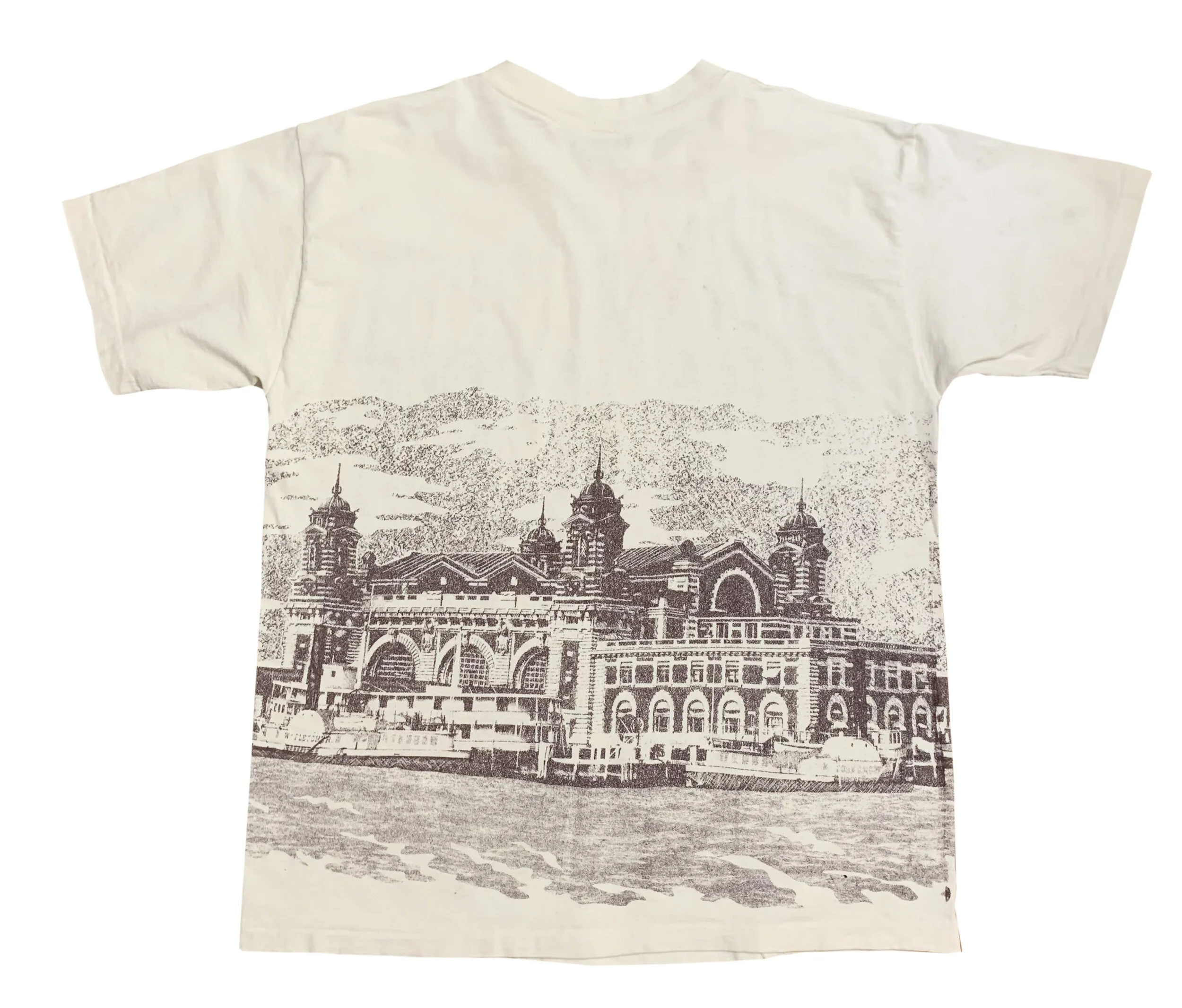 Vintage Ellis island All Over Print t shirt.