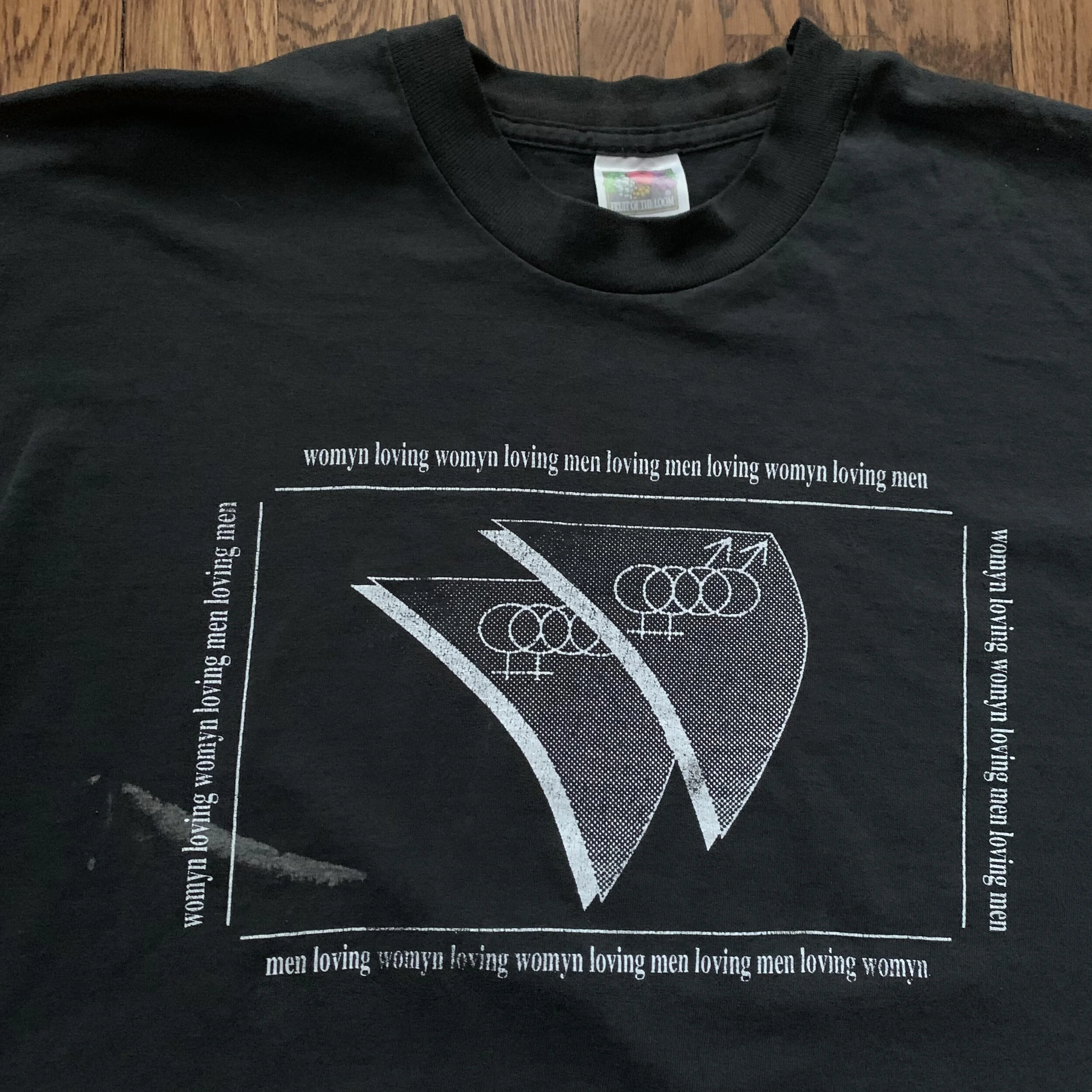 Vintage 90s Womyn Loving Womyn loving men loving men t shirt