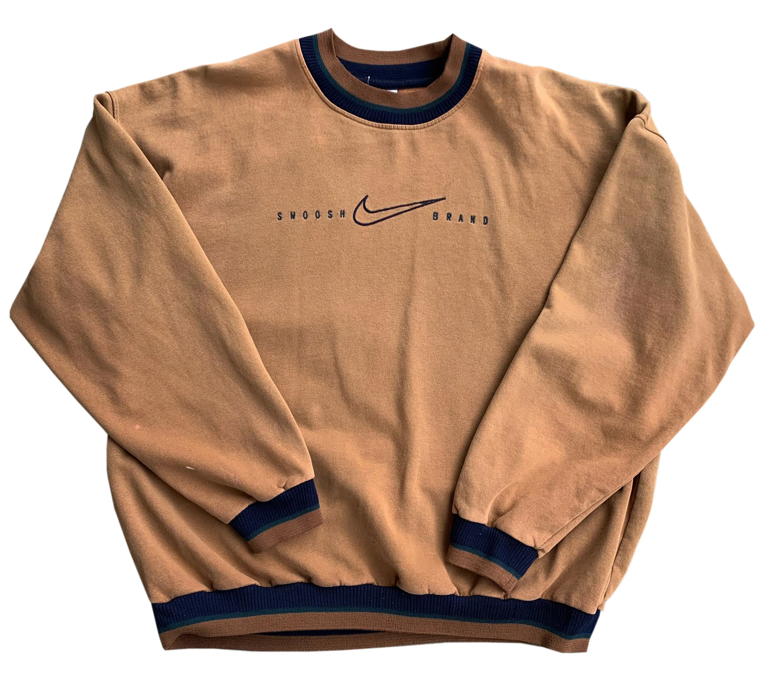 tan nike crewneck sweatshirt