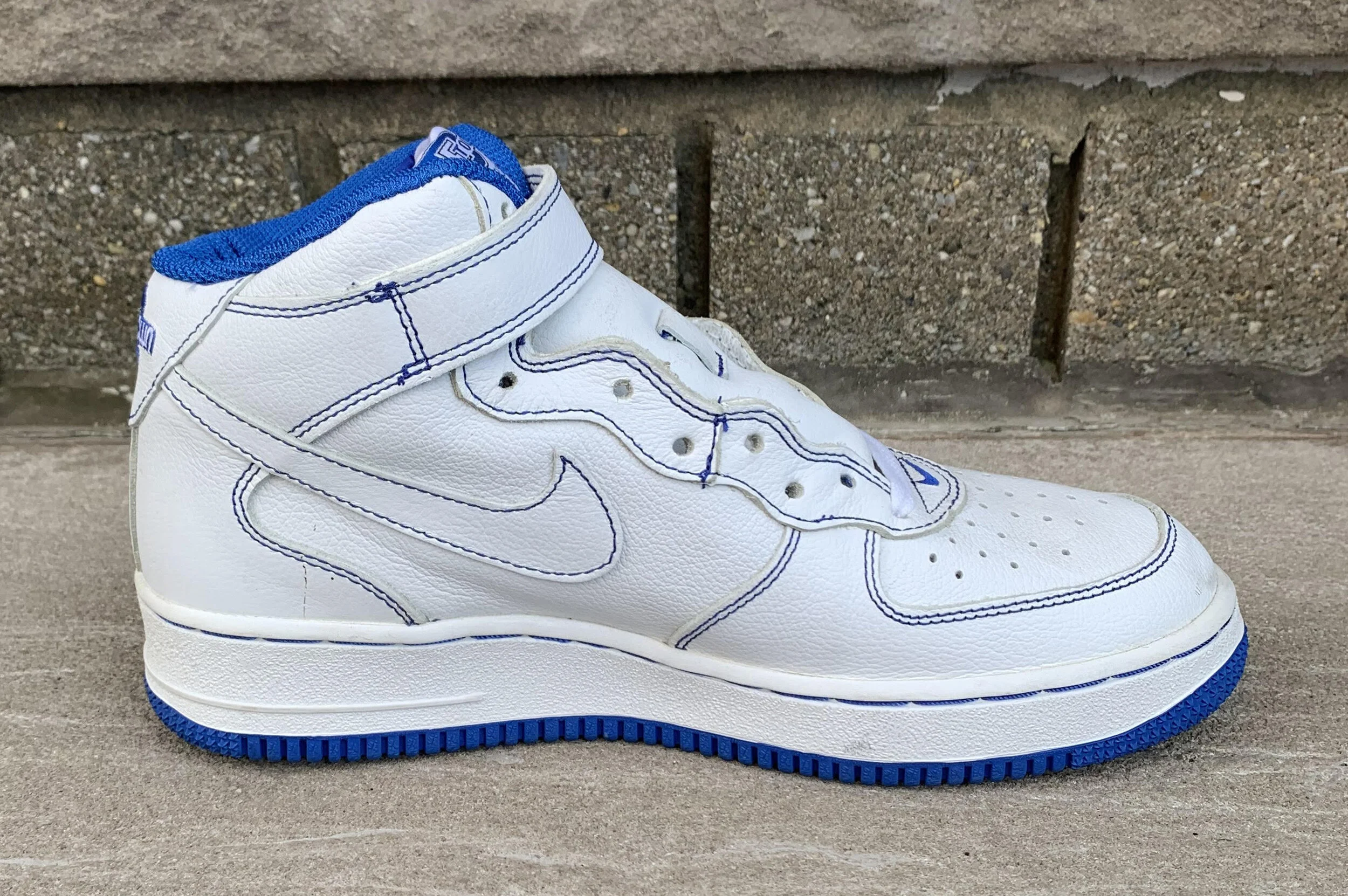 Nike Air Force 1 Mid White / Royal  D Town