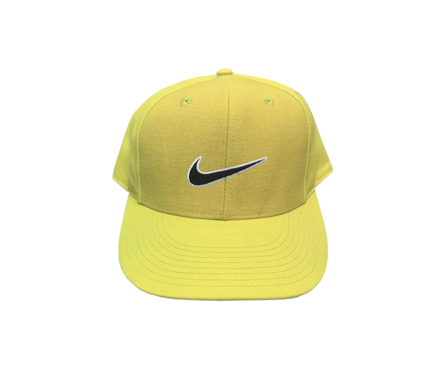 Vintage Nike Yellow Black Swoosh Fitted Hat (Size 1/4) — RootsBK
