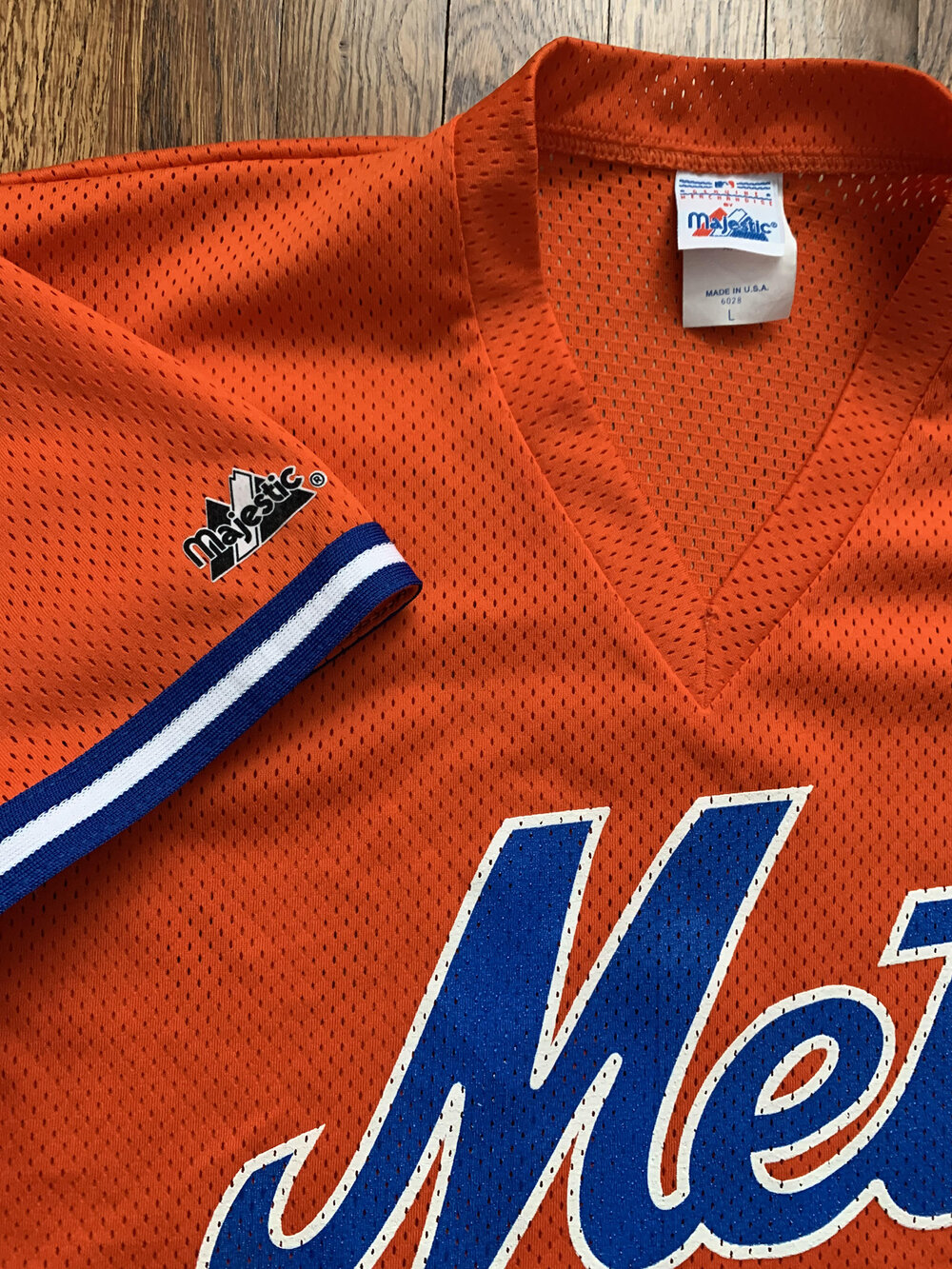 Vintage Majestic New York Mets Orange Mesh Jersey (Size L) — Roots
