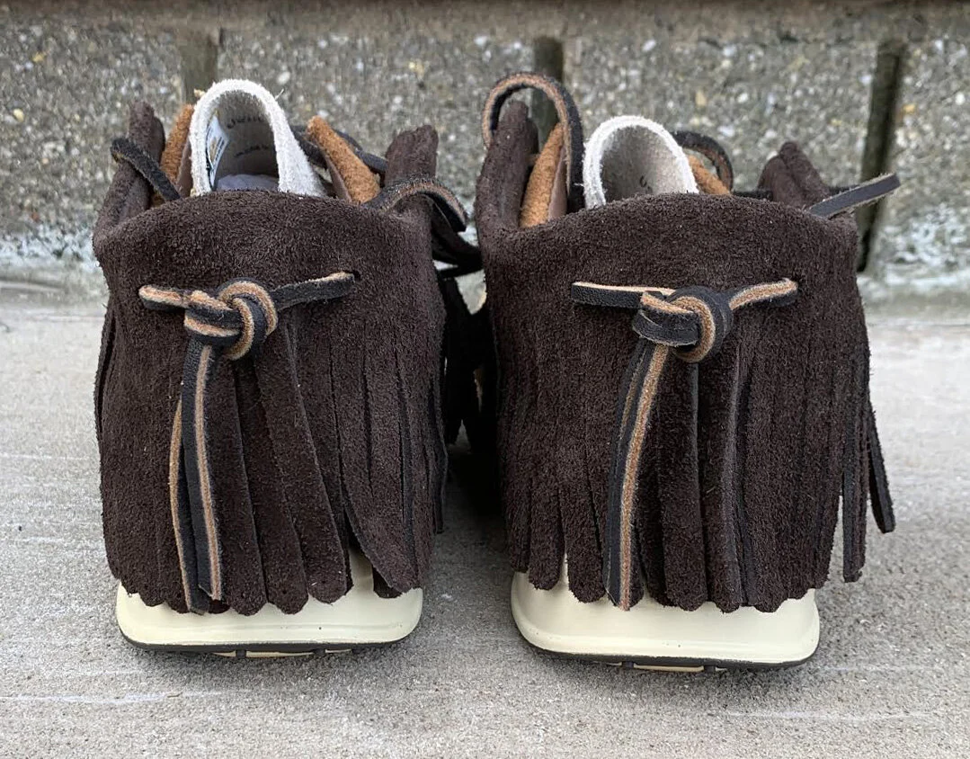Women’s Visvim FBT Shaman Brown and tan.