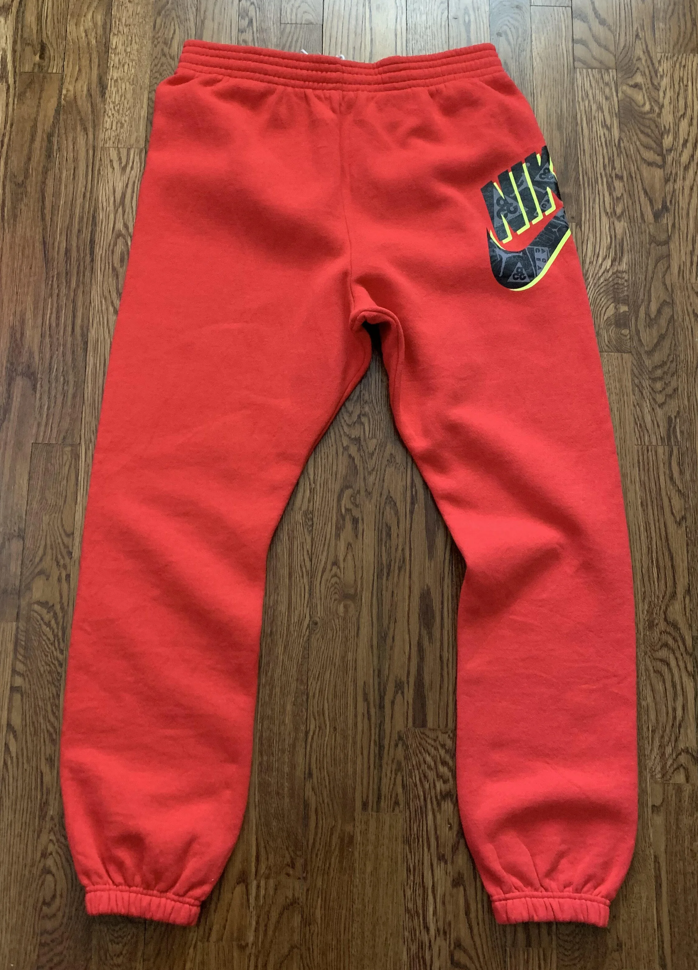 Vintage 90s Nike Logo Print Red Sweatpants.