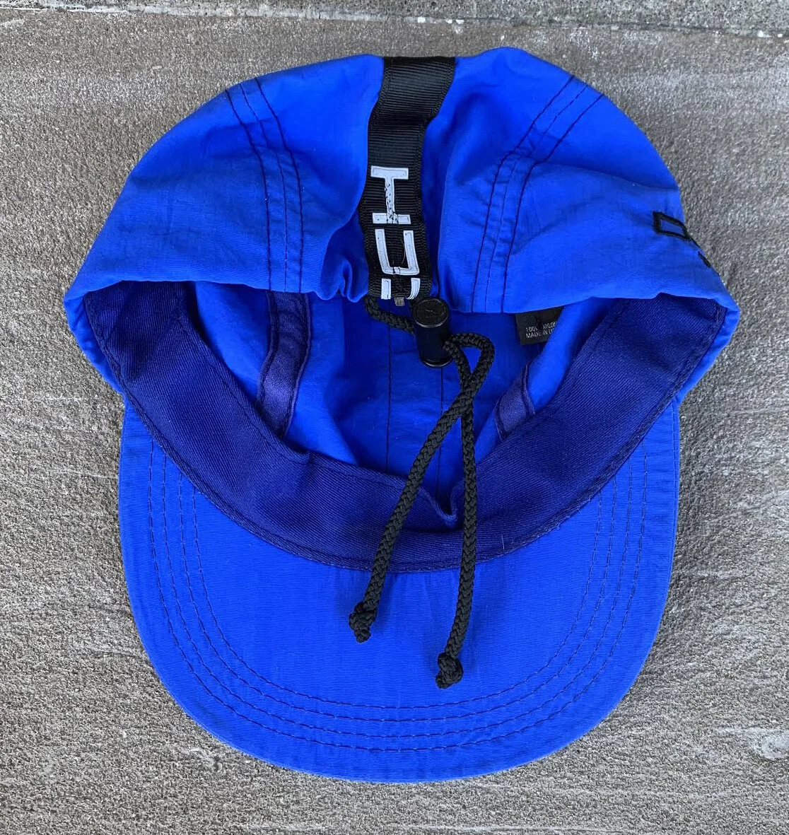 Vintage 90s DKNY Tech Blue and 3M nylon hat.