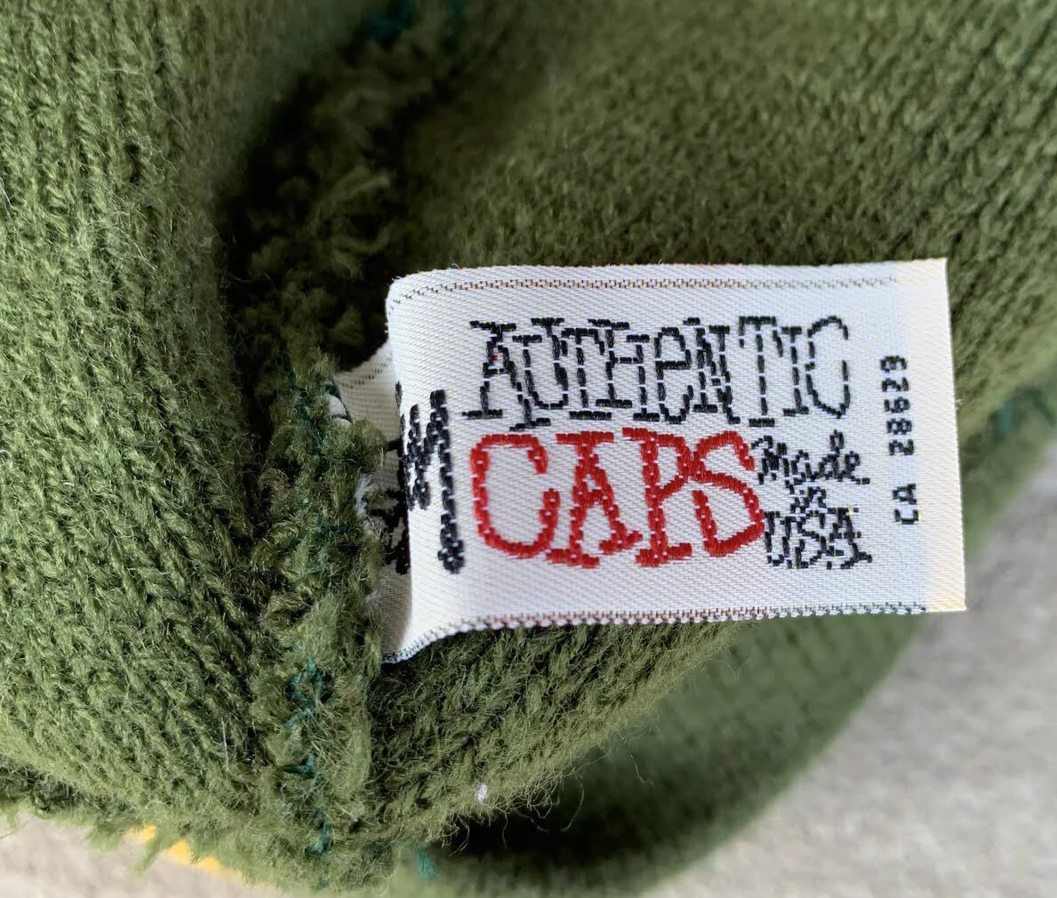 Vintage 90s Stussy Green and Yellow Beanie.
