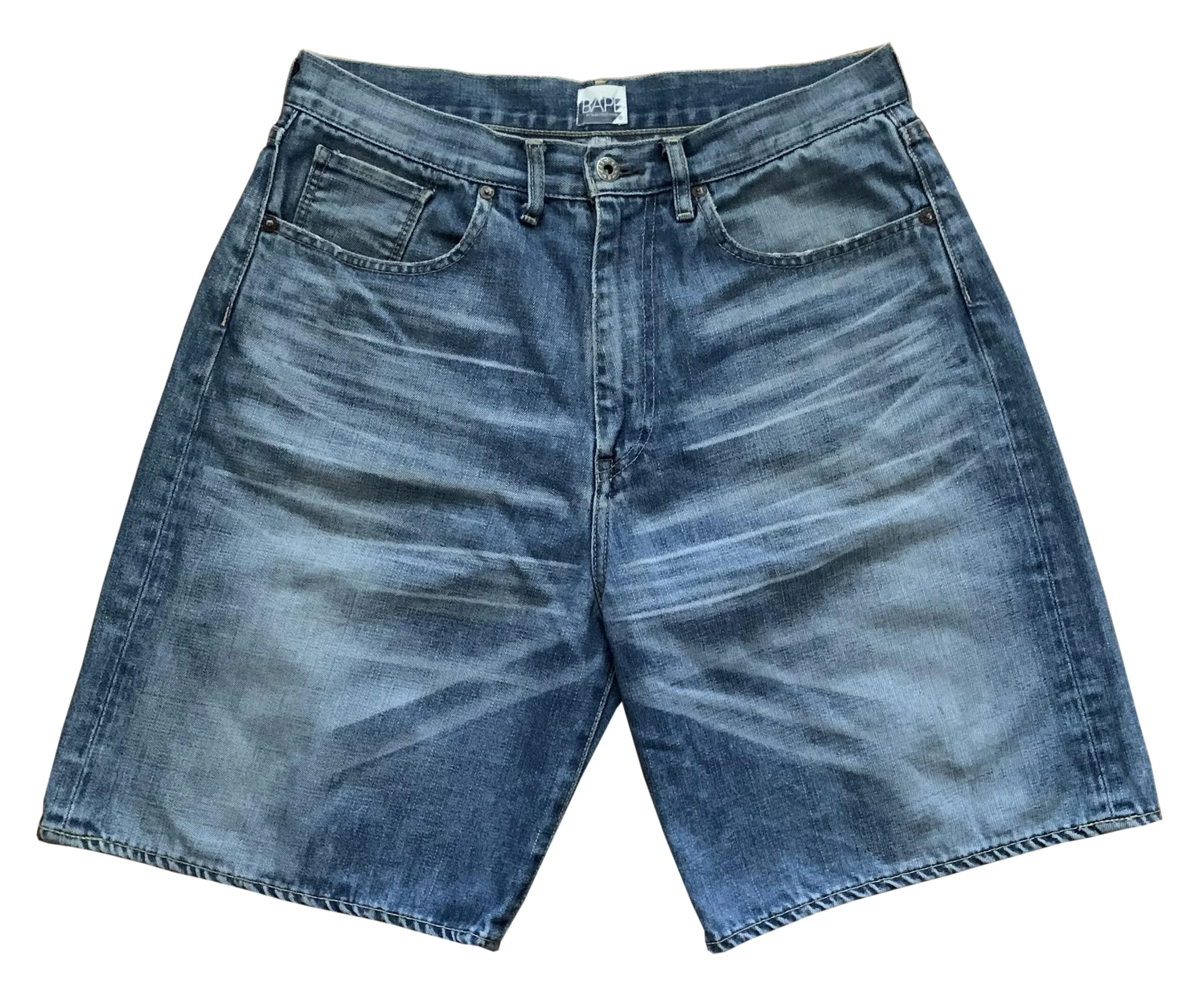 Bape Ape Shall Never Kill Ape Jean Shorts