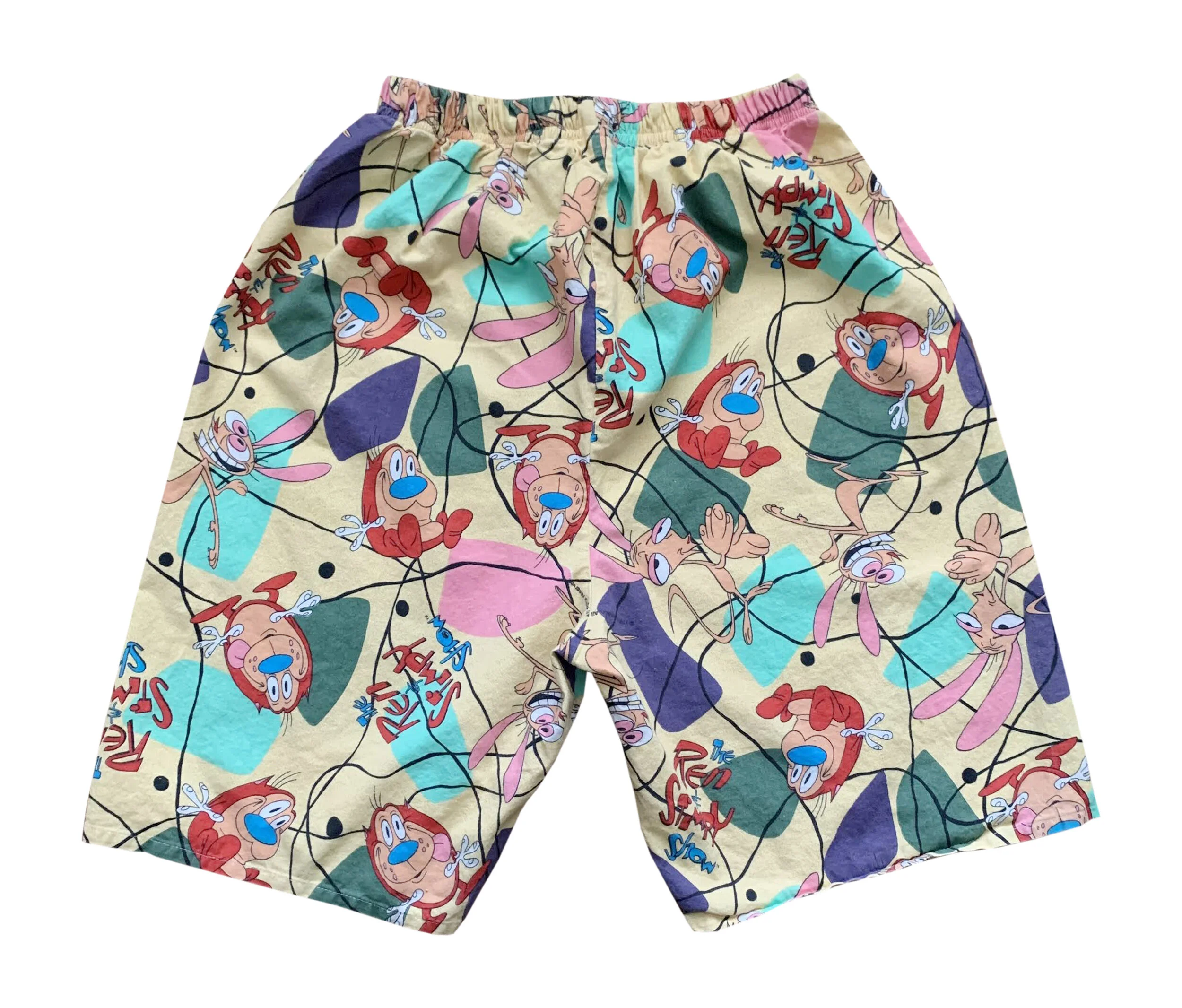 Vintage Nickelodeon Ren & Stimpy Show  All Over Print Shorts.