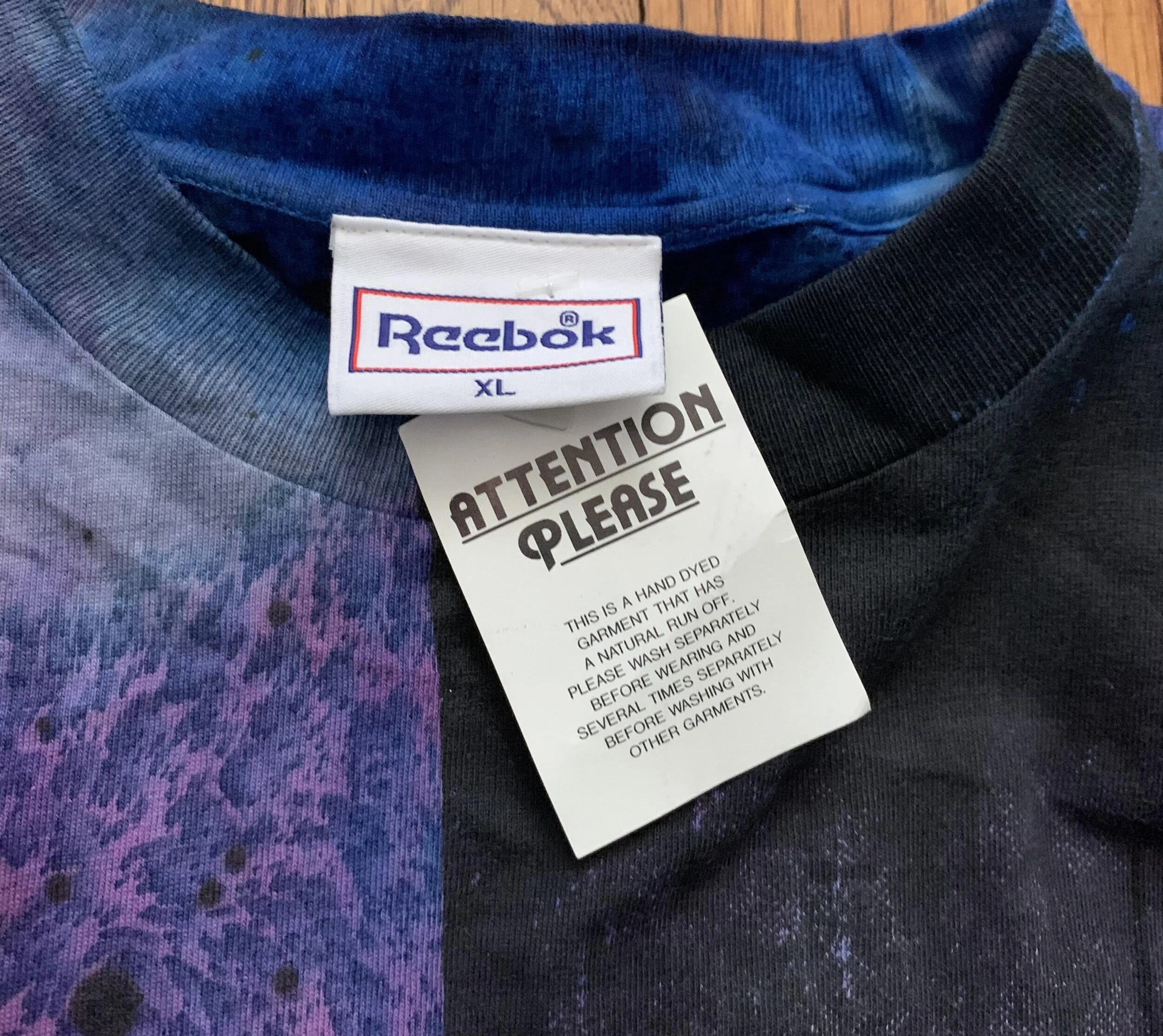 Vintage 90s Reebok Blacktop All Over Print t shirt
