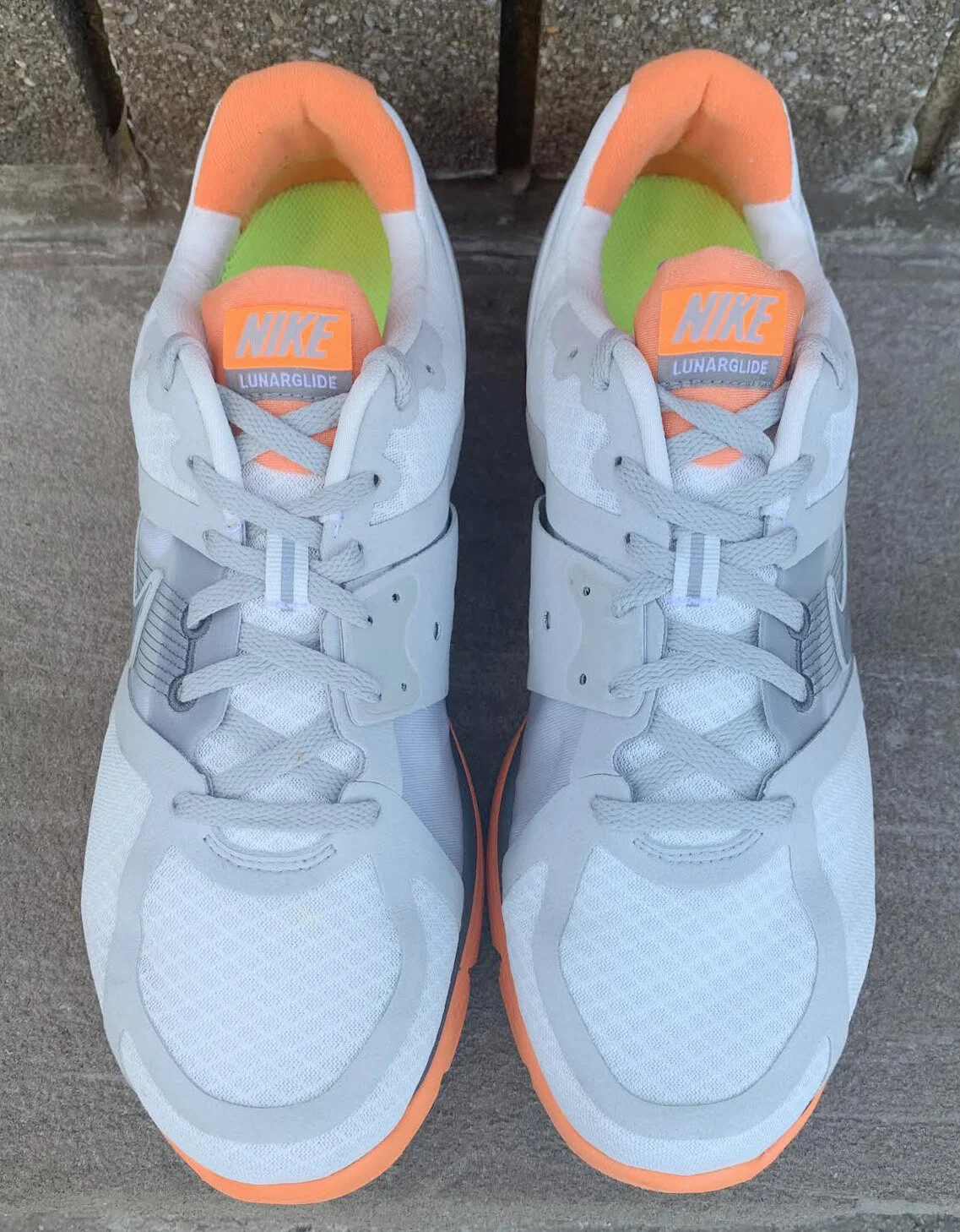 Women’s Nike Lunarglide Metallic Silver and Orange. (Copy)