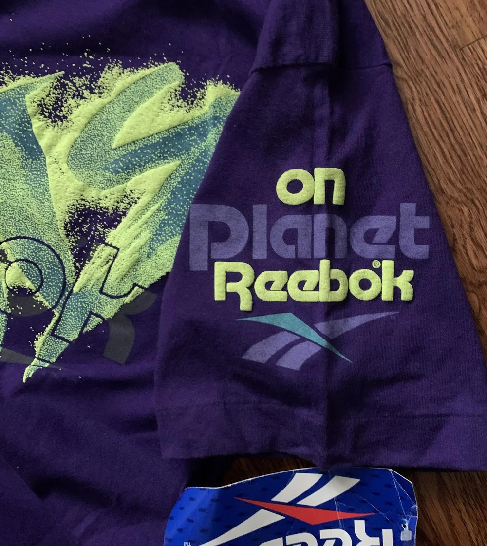 Vintage Reebok No Limits Purple Neon T Shirt (Size M) NWT — RootsBK - Main Image