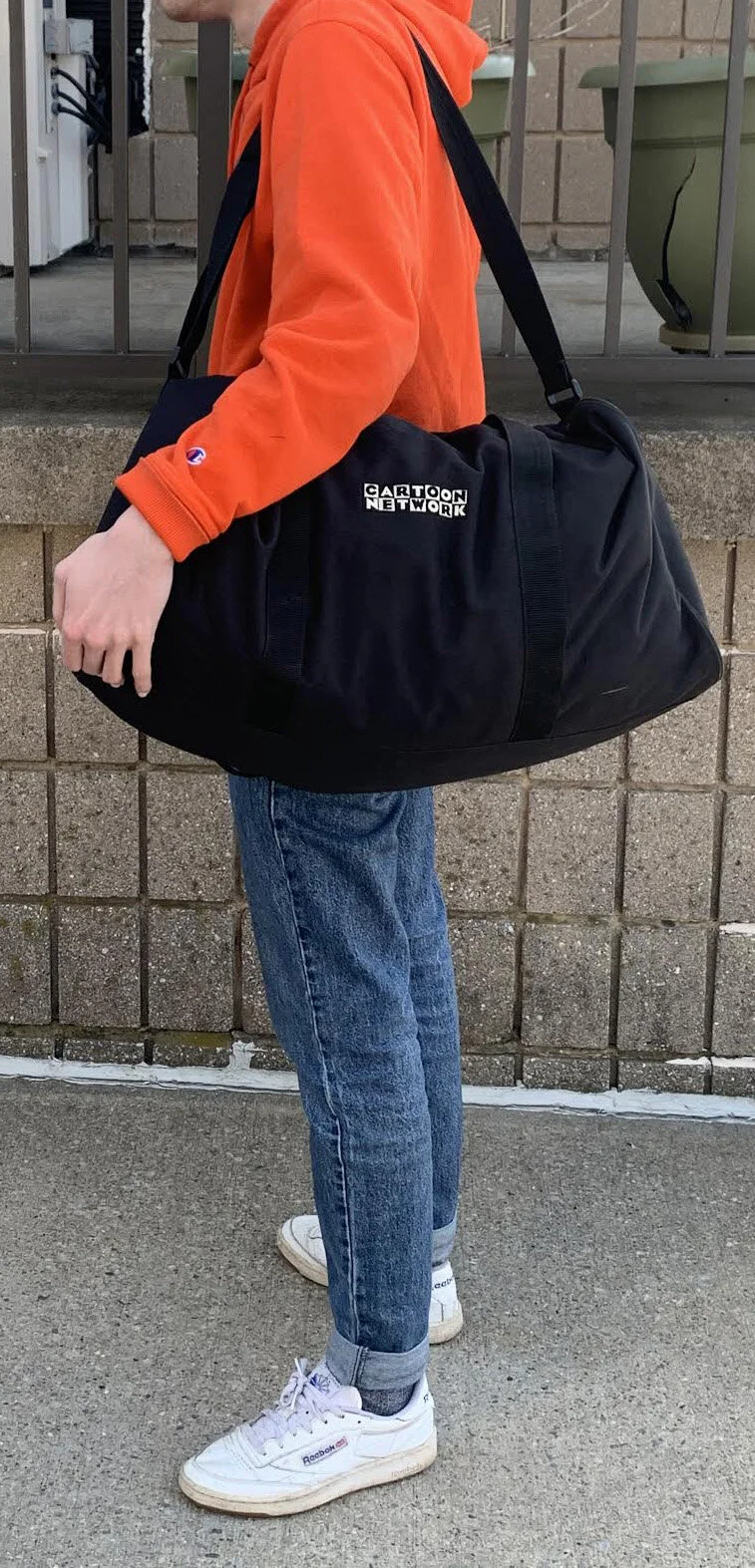 Vintage Cartoon Network Great Gazoo Black Duffle Bag