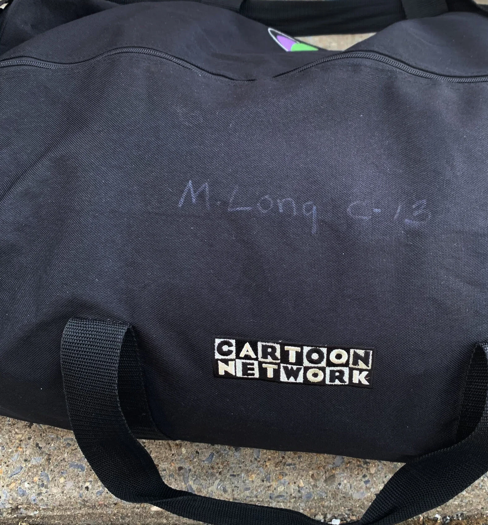 Vintage Cartoon Network Great Gazoo Black Duffle Bag