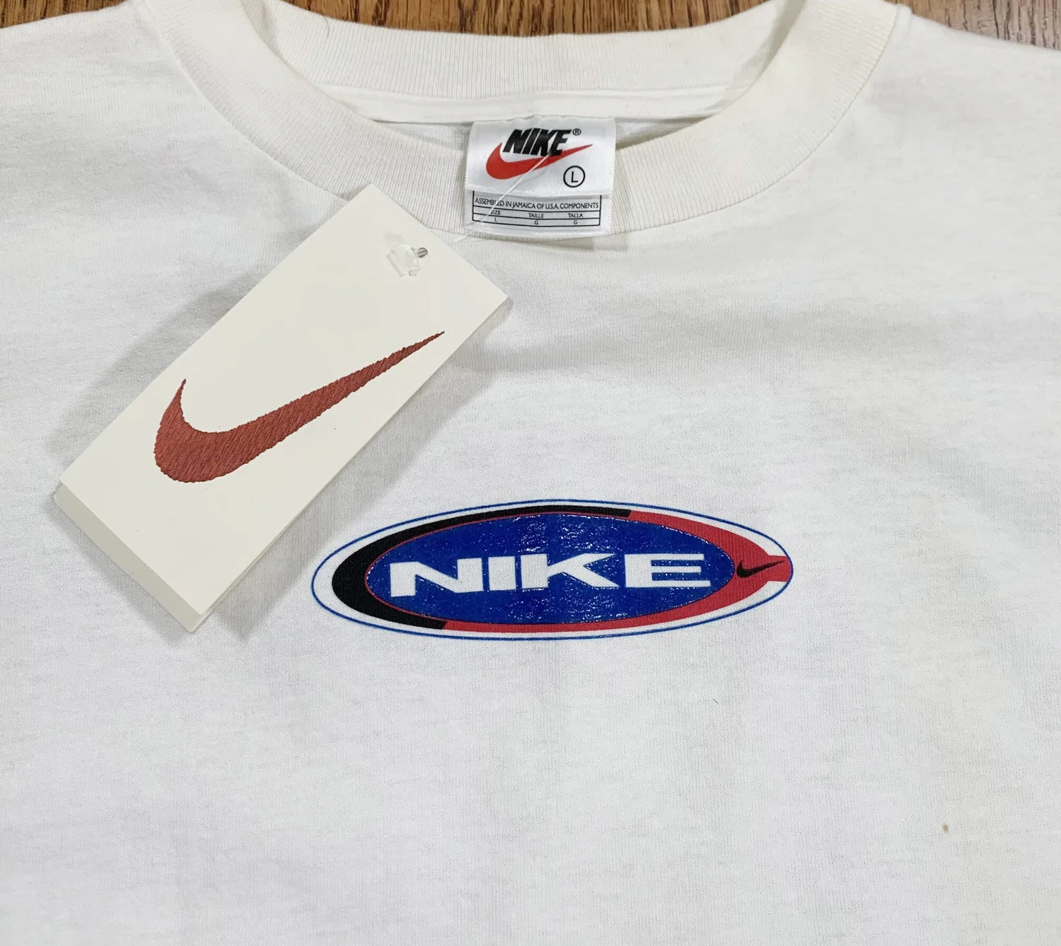 Vintage Nike Oval Logo Swoosh T Shirt (Size XL) NWT — RootsBK