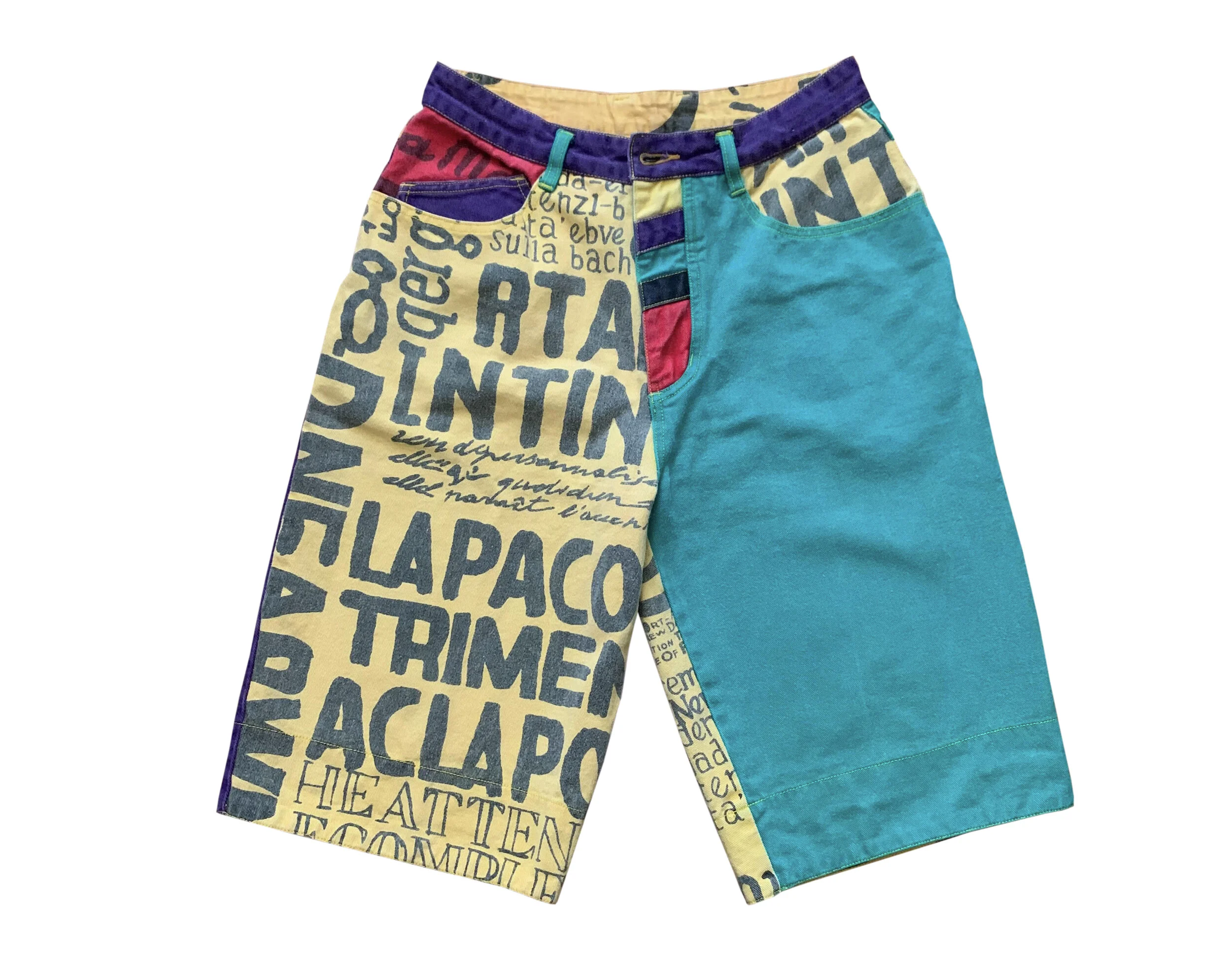 Vintage 90s Paco Colorful Jean shorts.