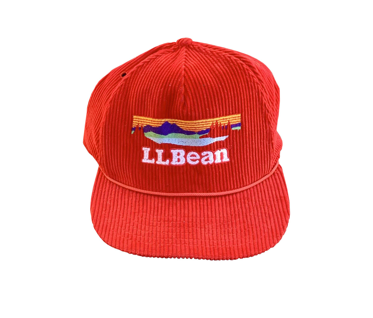 Vintage LL Bean Red Corduroy Fitted Hat (Size M) — Roots