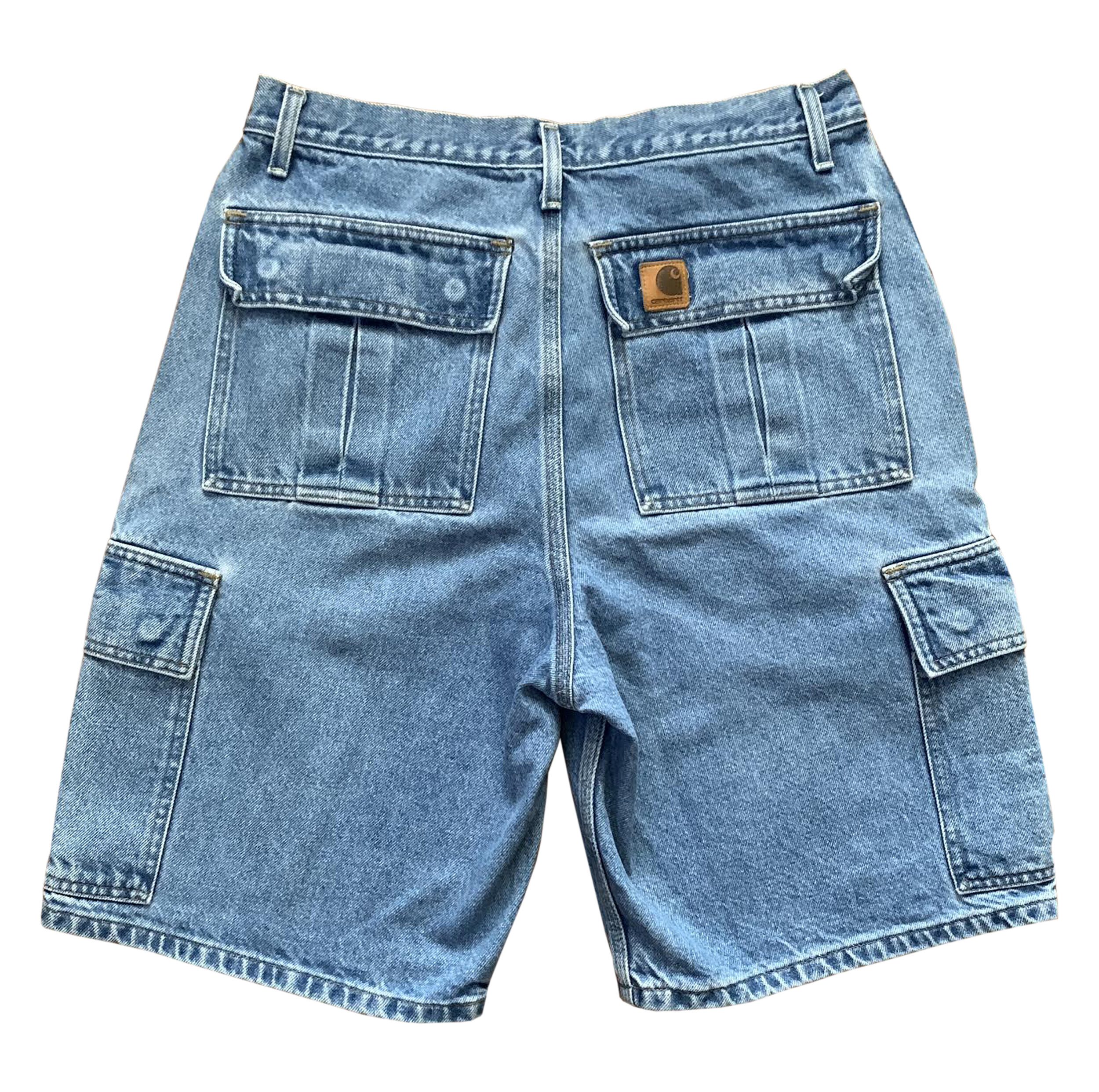Carhartt Denim Cargo Blue Jean Shorts (Size 33) — Roots