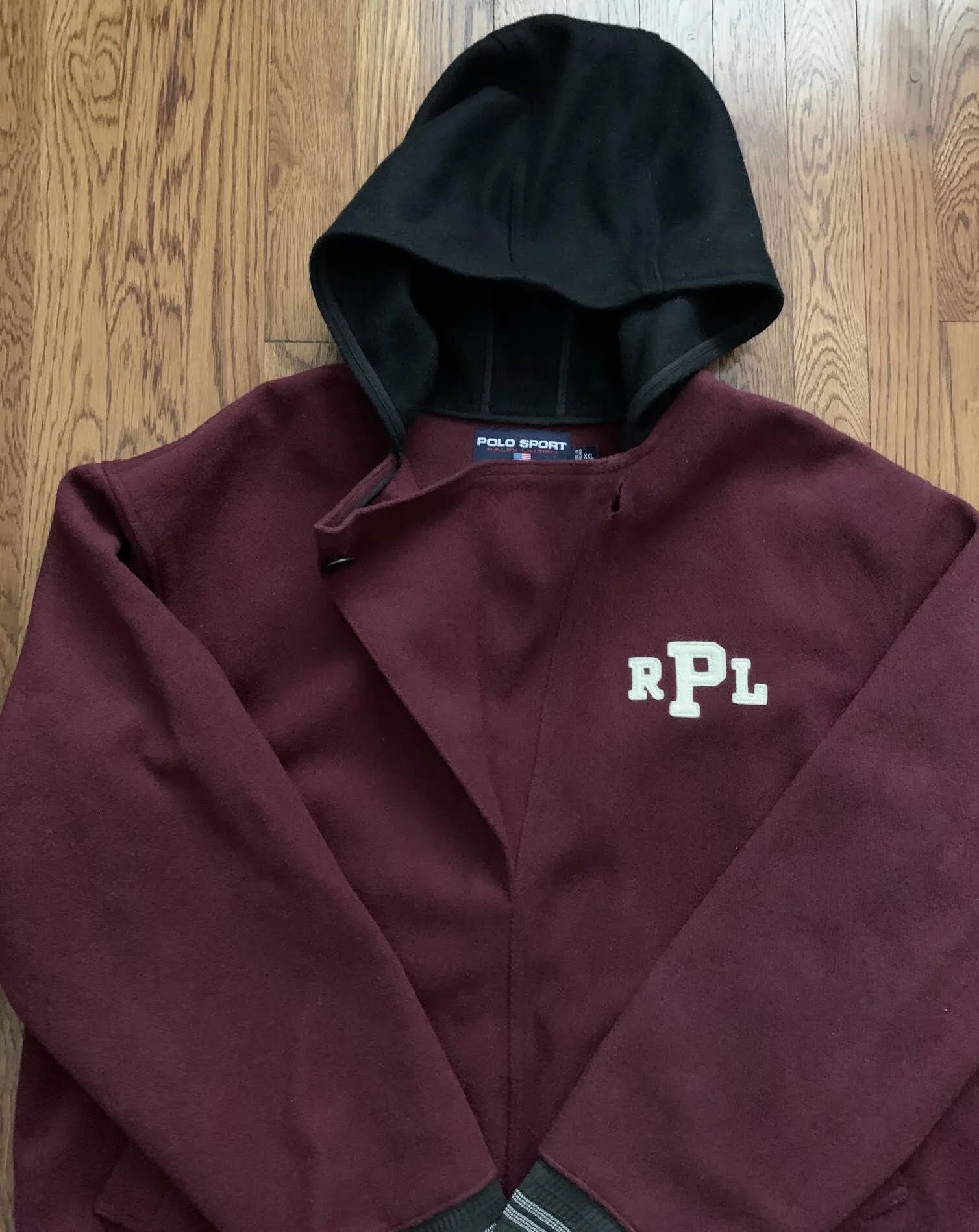 Vintage Polo Sport RPL Track Team Wool Pullover jacket.