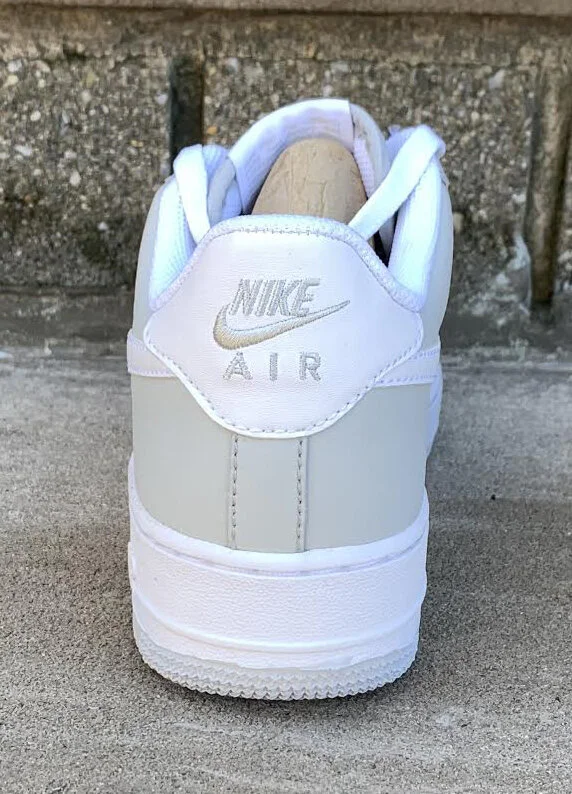 Kids Nike Air Force 1 Low Neutral Grey and white