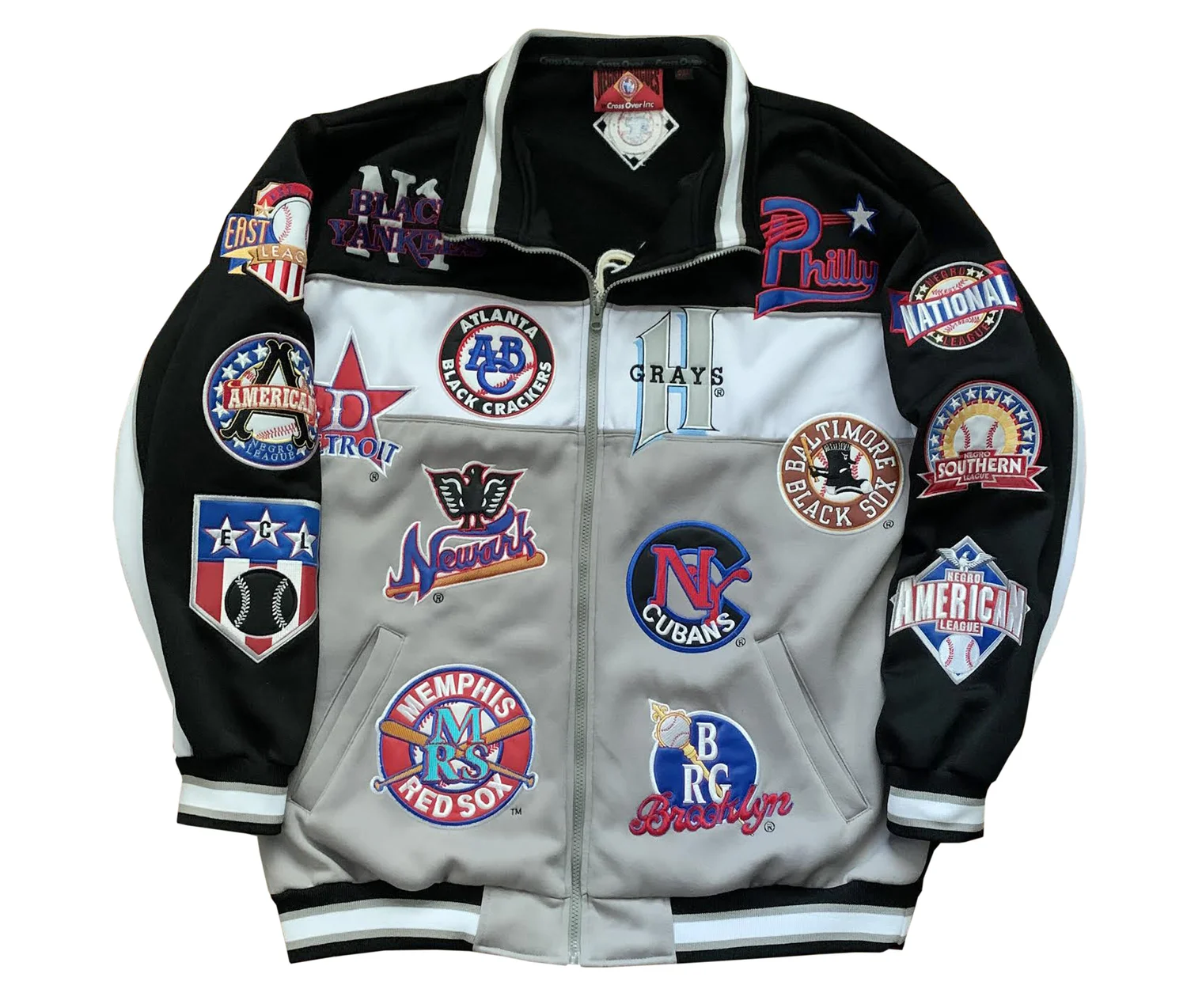 Vintage Cross Over Inc. Negro League All Over Logo Jacket (Size 