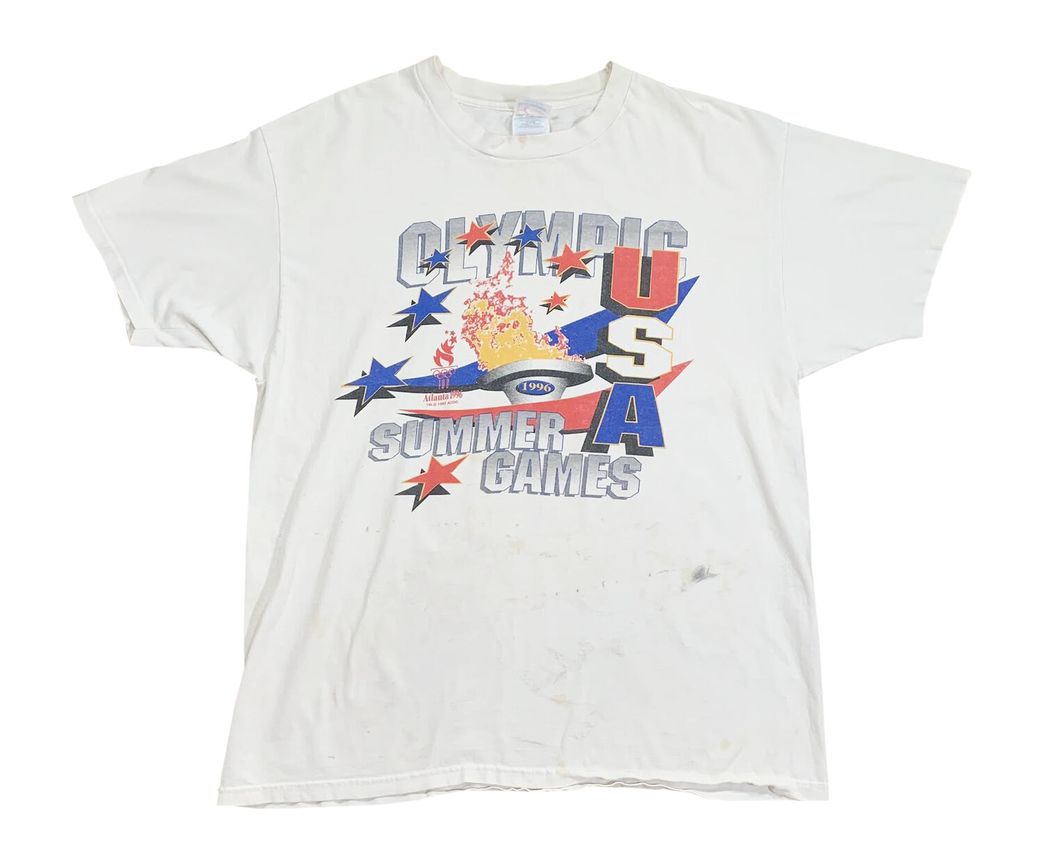 criticus Weggegooid Ook Vintage 1996 Olympic Summer Games T Shirt (Size XL) — Roots