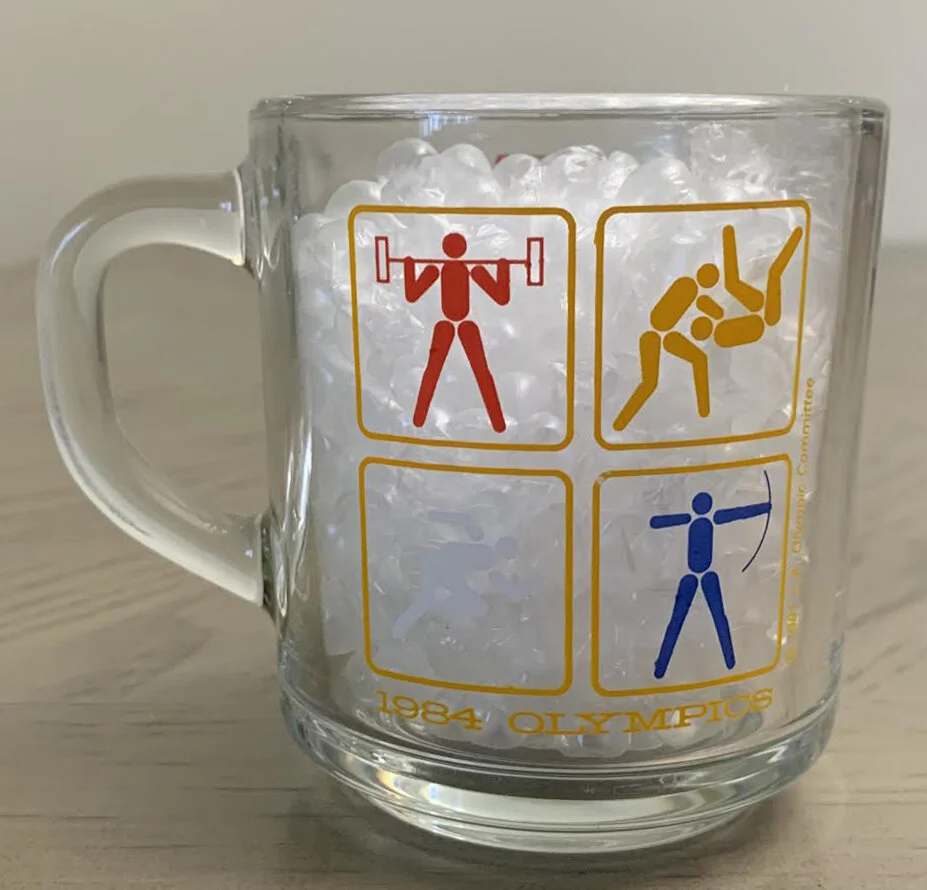 Vintage McDonalds 1984 Olympics Drinking Glass (Never Used)  RootsBK