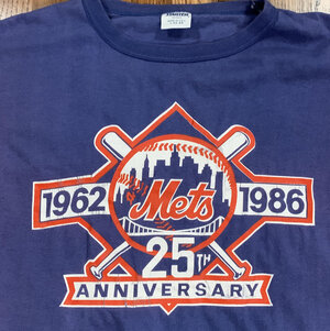 Vintage Starter New York Mets 25th Anniversary T Shirt (Size L) — Roots