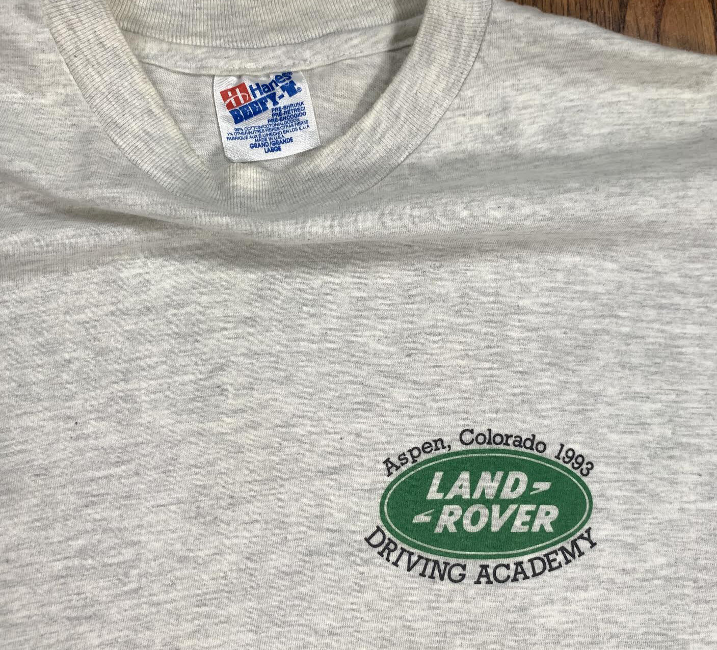 Vintage Land Rover Driving Academy T Shirt (Size L) — RootsBK