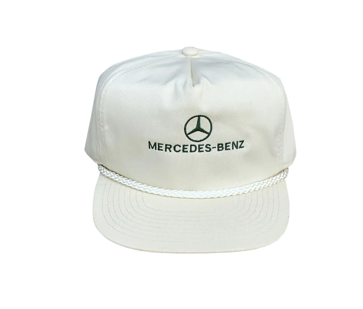 Vintage Mercedes Benz Off White Green Zipperback — RootsBK