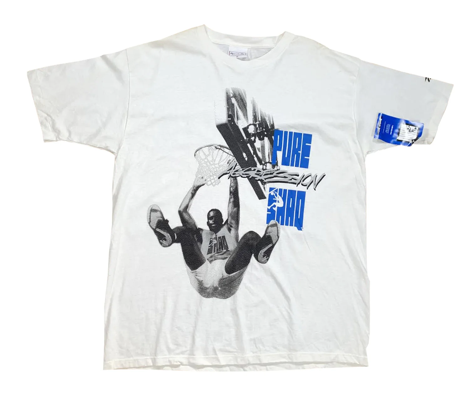 Vintage Reebok Shaq Pure Aggression White T Shirt (Size XL) NWT 