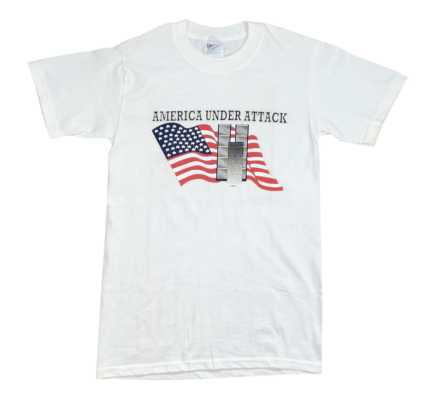 sensitivity Ladder block Vintage 9-11 America Under Attack T Shirt (Size S) NWOT — Roots
