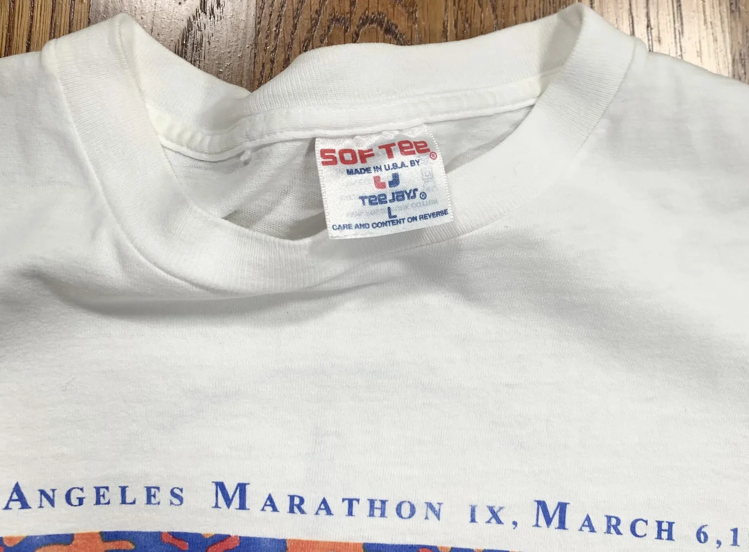 Vintage Los Angles Marathon 1994 x Mercedes Benz T Shirt (Size L 