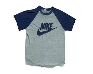 Vintage Nike Grey Navy Baseball T Shirt (Size M) — Roots