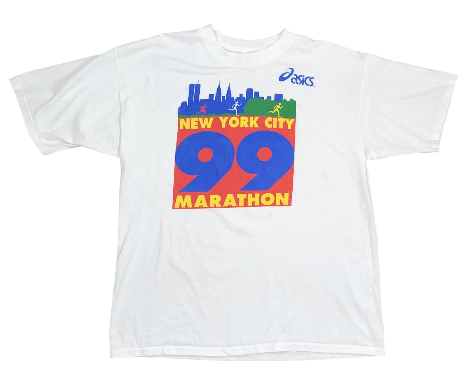Vintage Asics New York City Marathon 99 T Shirt (Size XL) — RootsBK
