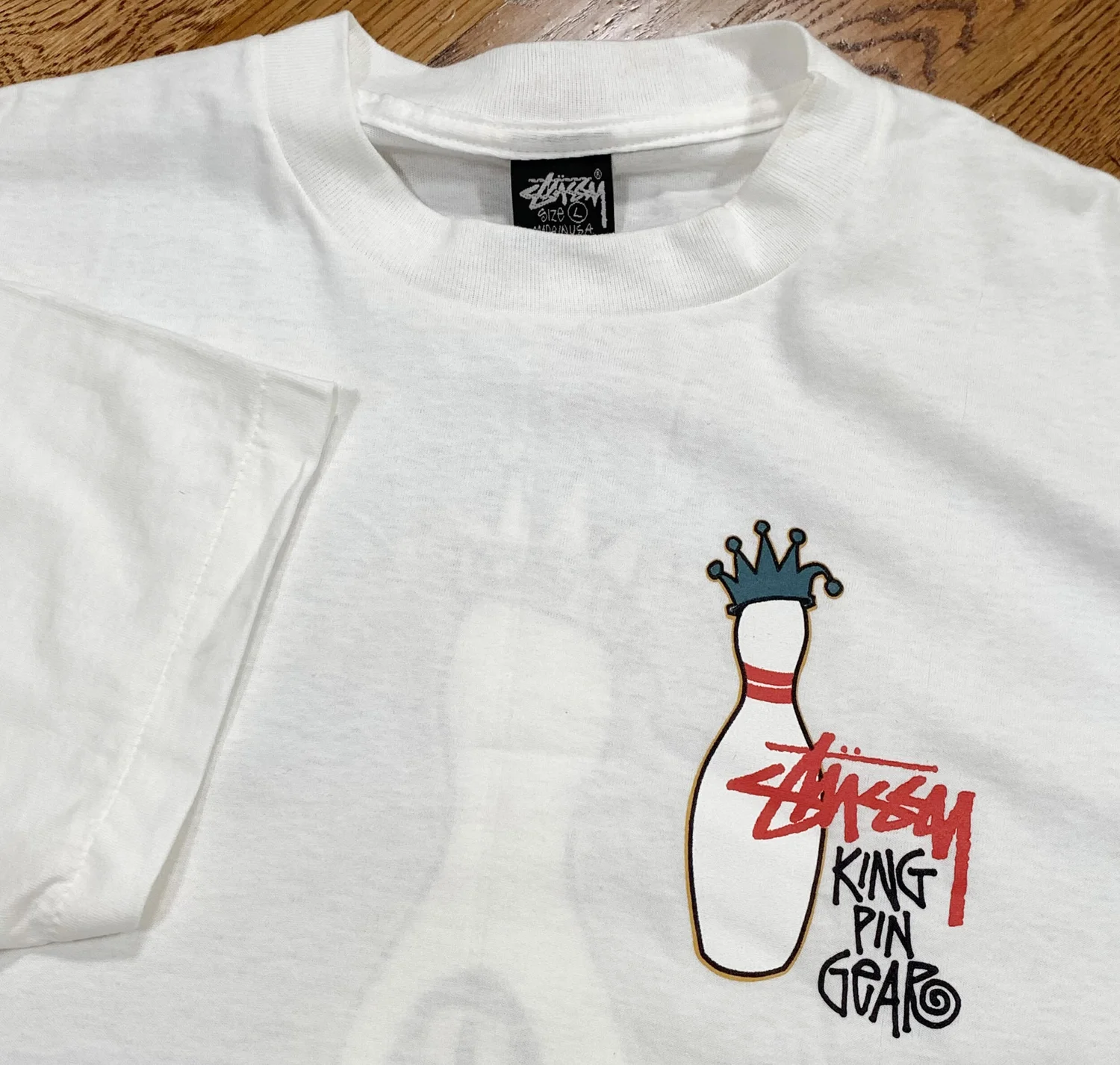 Vintage Stussy King Pin Gear T Shirt (Size L) NWOT — RootsBK
