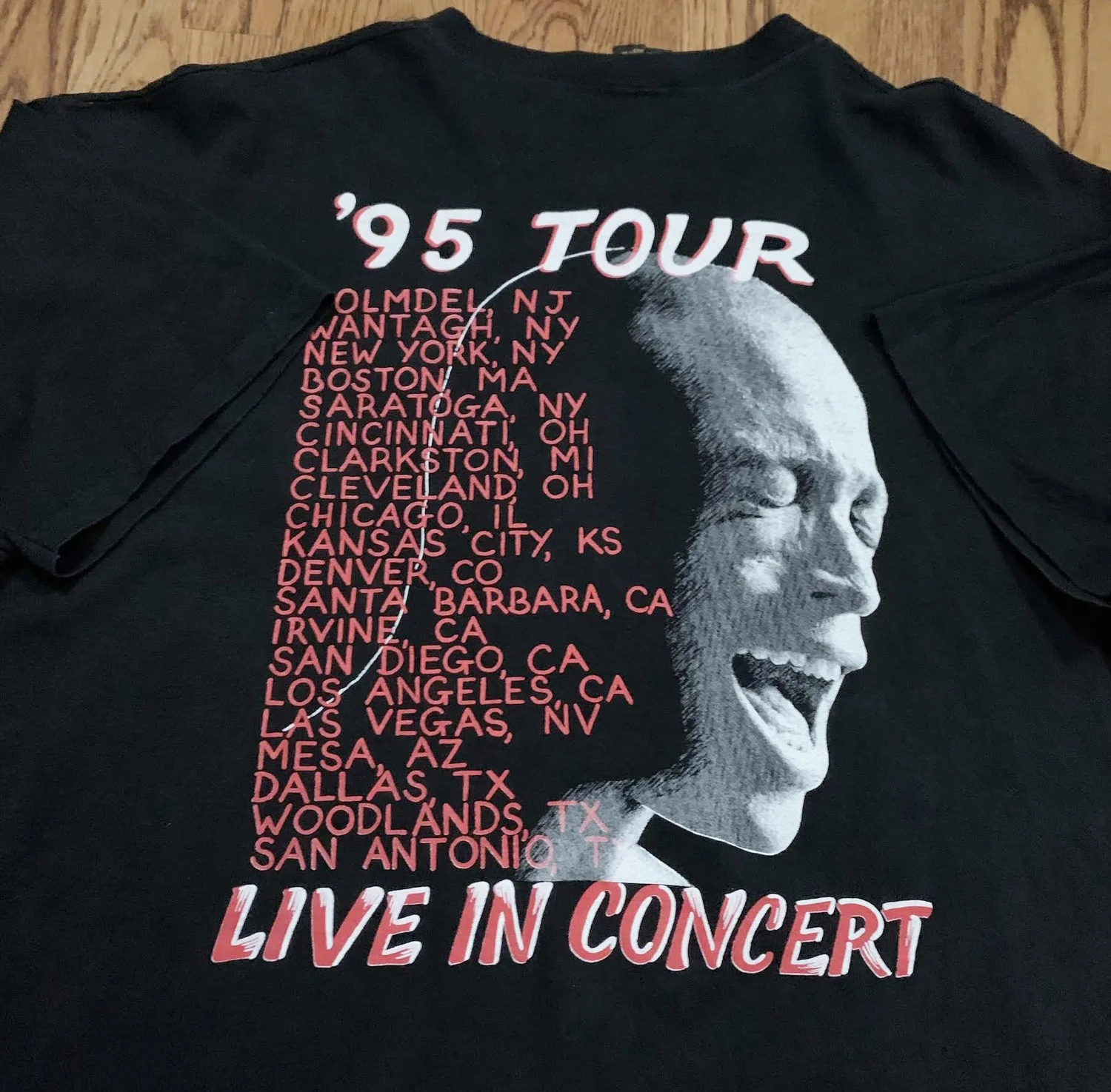 Vintage Seal 1995 Live In Concert Tour T Shirt (Size XL) — RootsBK