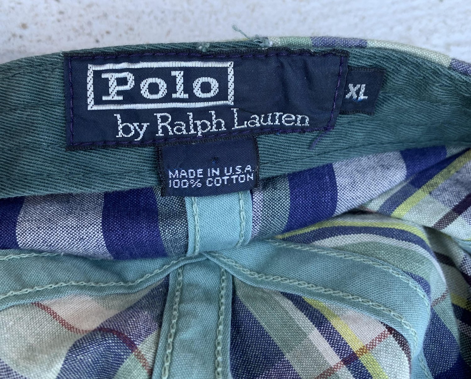 Vintage Polo Ralph Lauren Colorful Plaid Hat (Size XL) — Roots