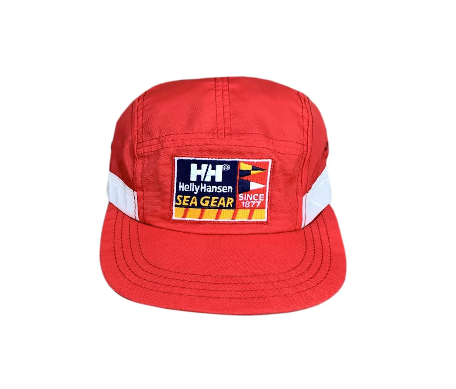Vintage Helly Hansen Sea Gear Hi Vis 5 Panel Hat — RootsBK