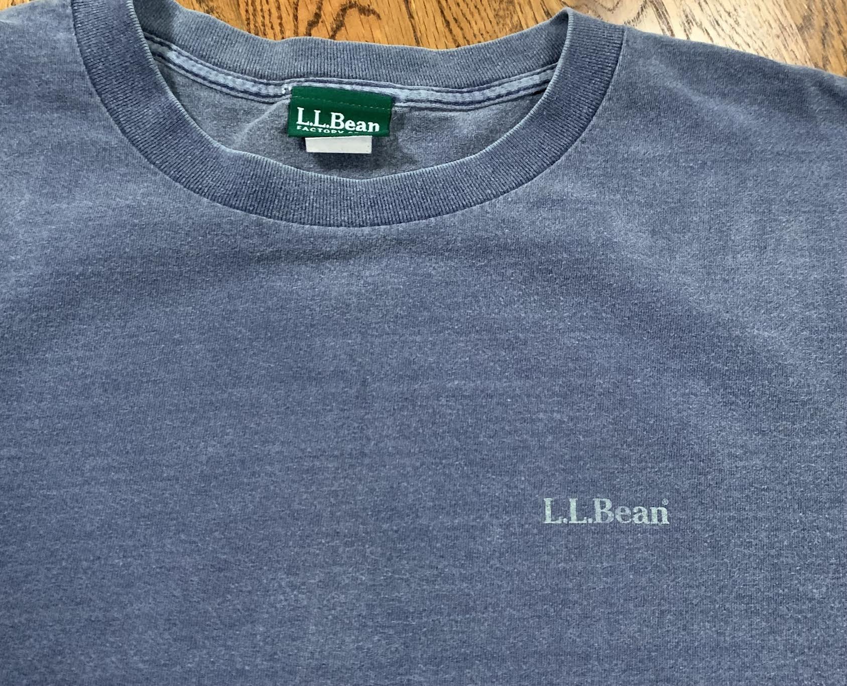 Vintage LL Bean Nature's Tracks Slate Blue T-Shirt (Size XL) — Roots