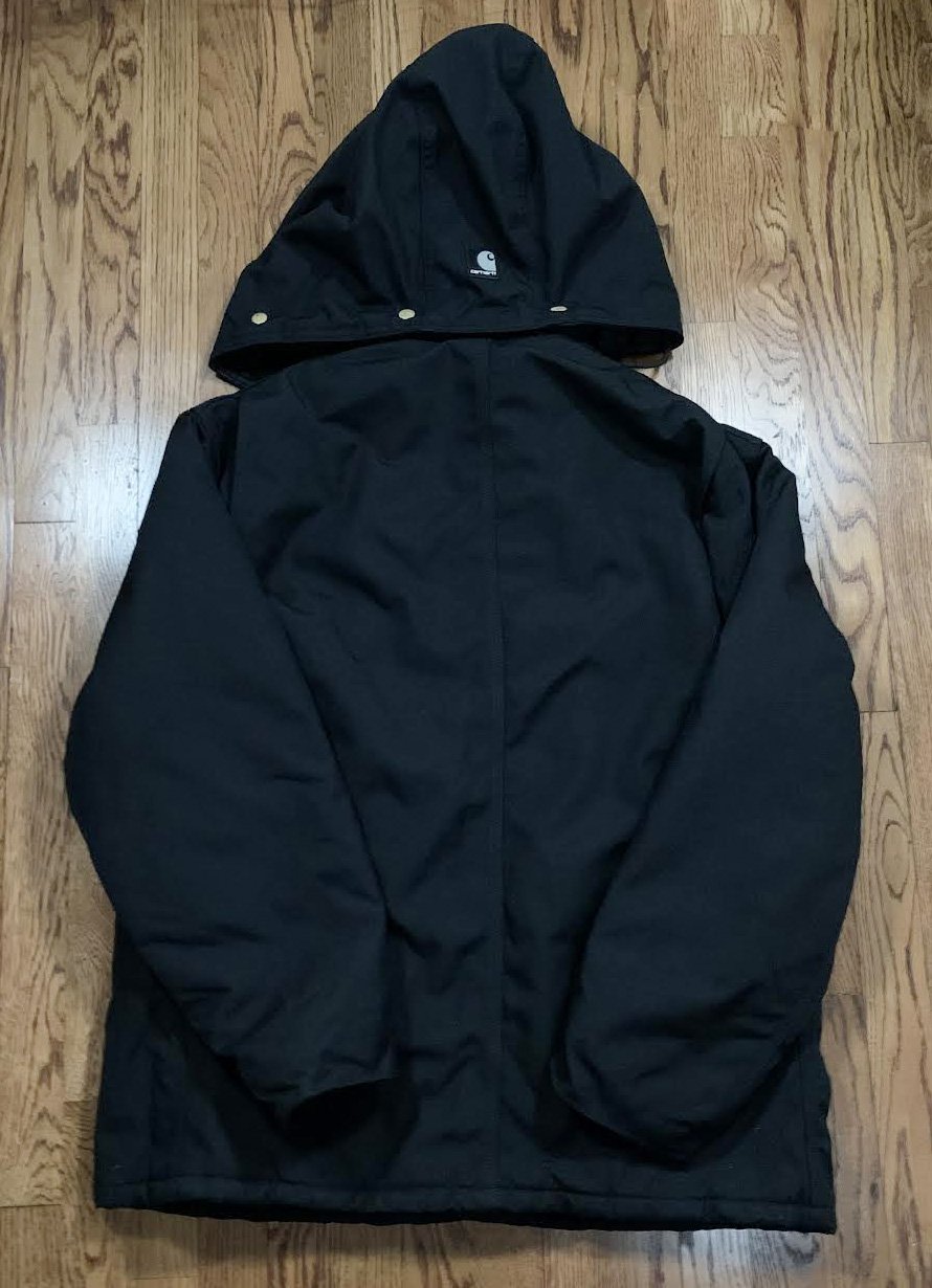 Carhartt Black Hooded Chore Jacket (Size L) — Roots