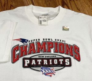 New England Patriots Super Bowl LVIII Champions T-Shirt Men’s Large T12