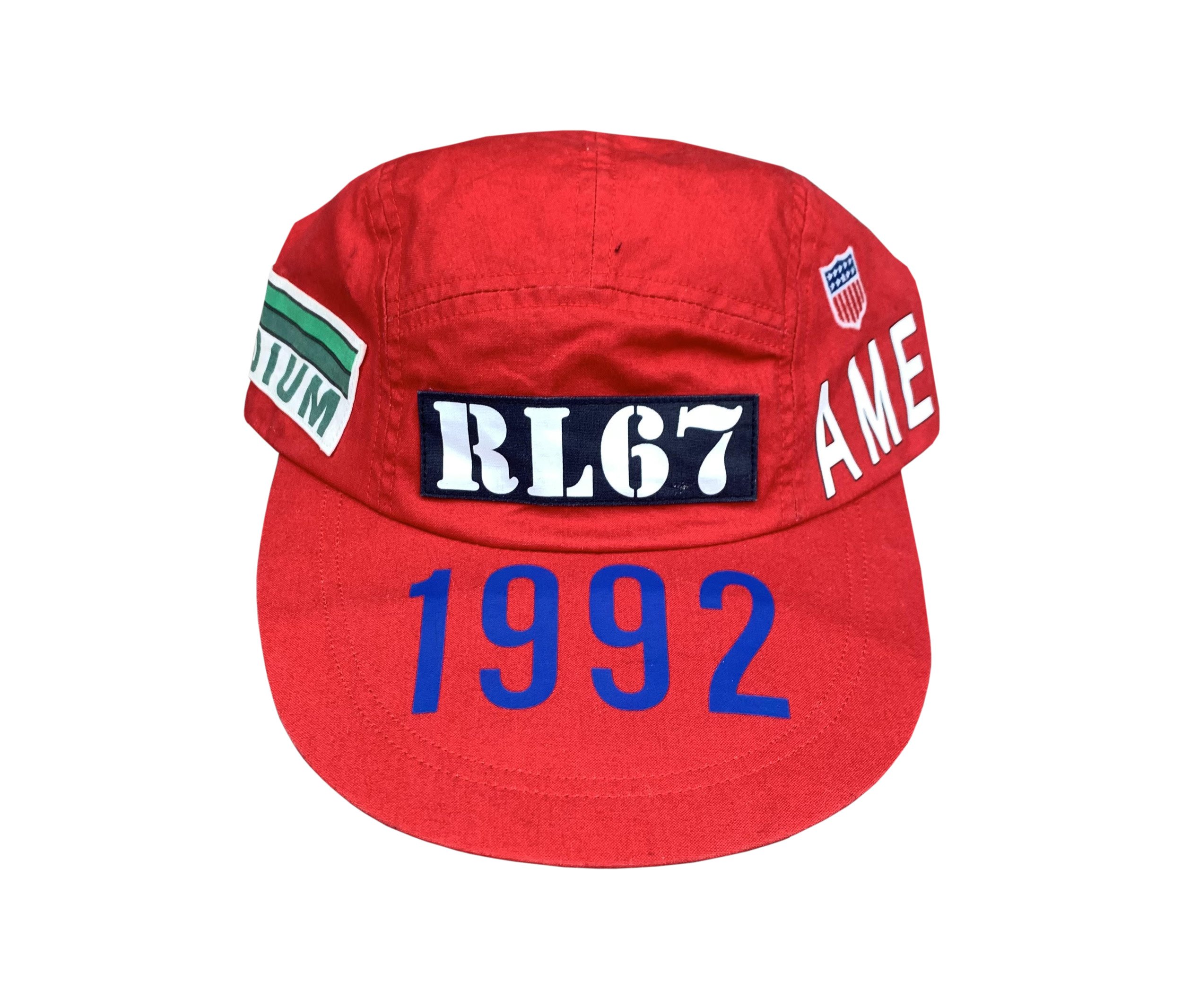 Polo Ralph Lauren Stadium  Red Long Bill Hat Size L/XL — Roots