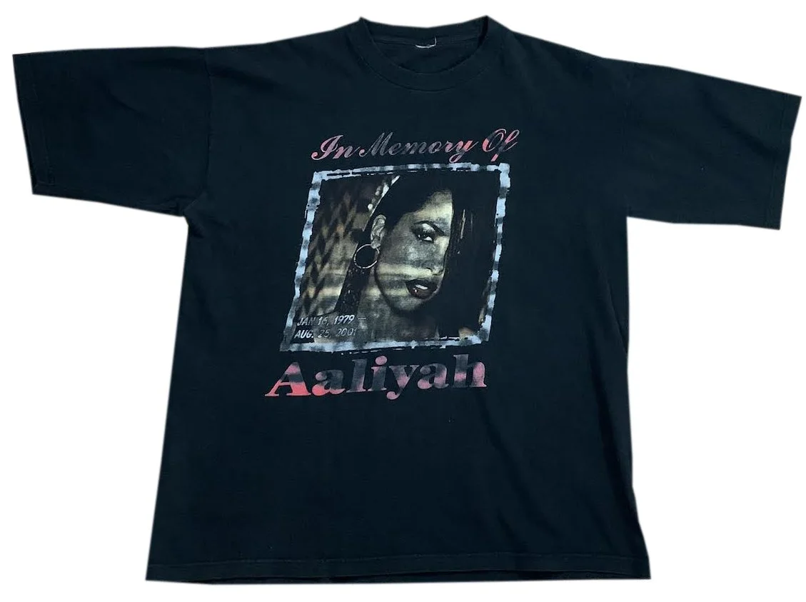 トップス Aaliyah 2001 Bootleg Tribute Rap Tee /XL - トップス