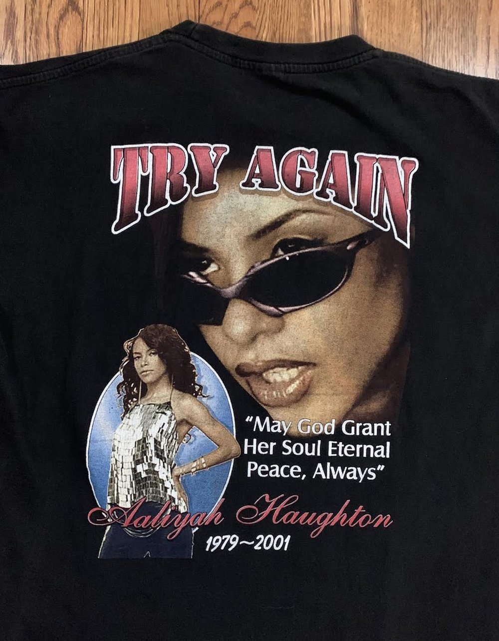 Vintage Bootleg Rest In Peace Aaliyah T Shirt (Size XXL) — RootsBK