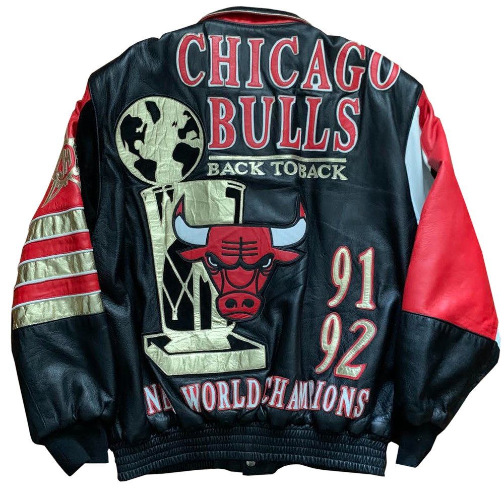 vintage chicago bulls leather jacket